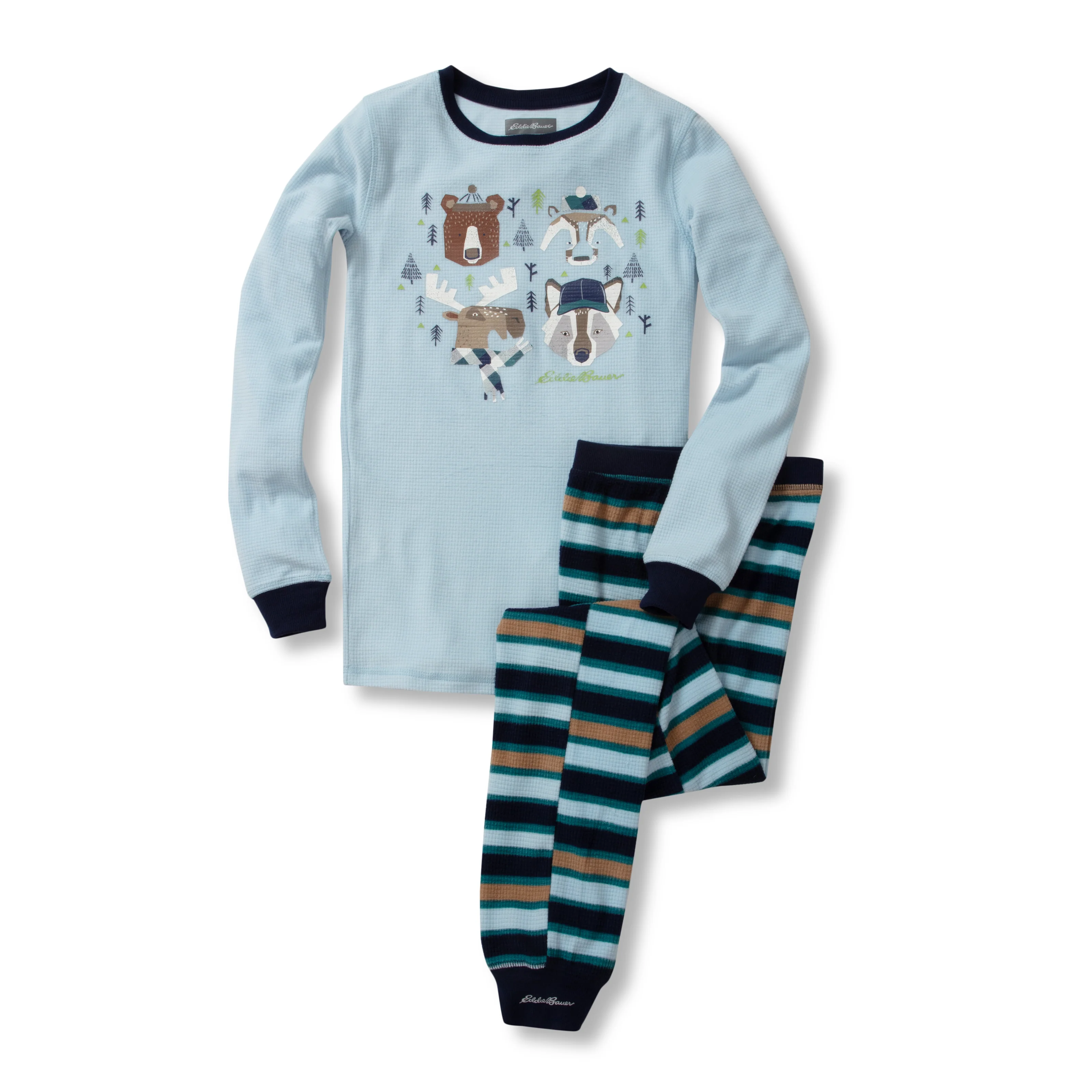 Boys Fleece And Waffle Knit Sleep Set - Image 4