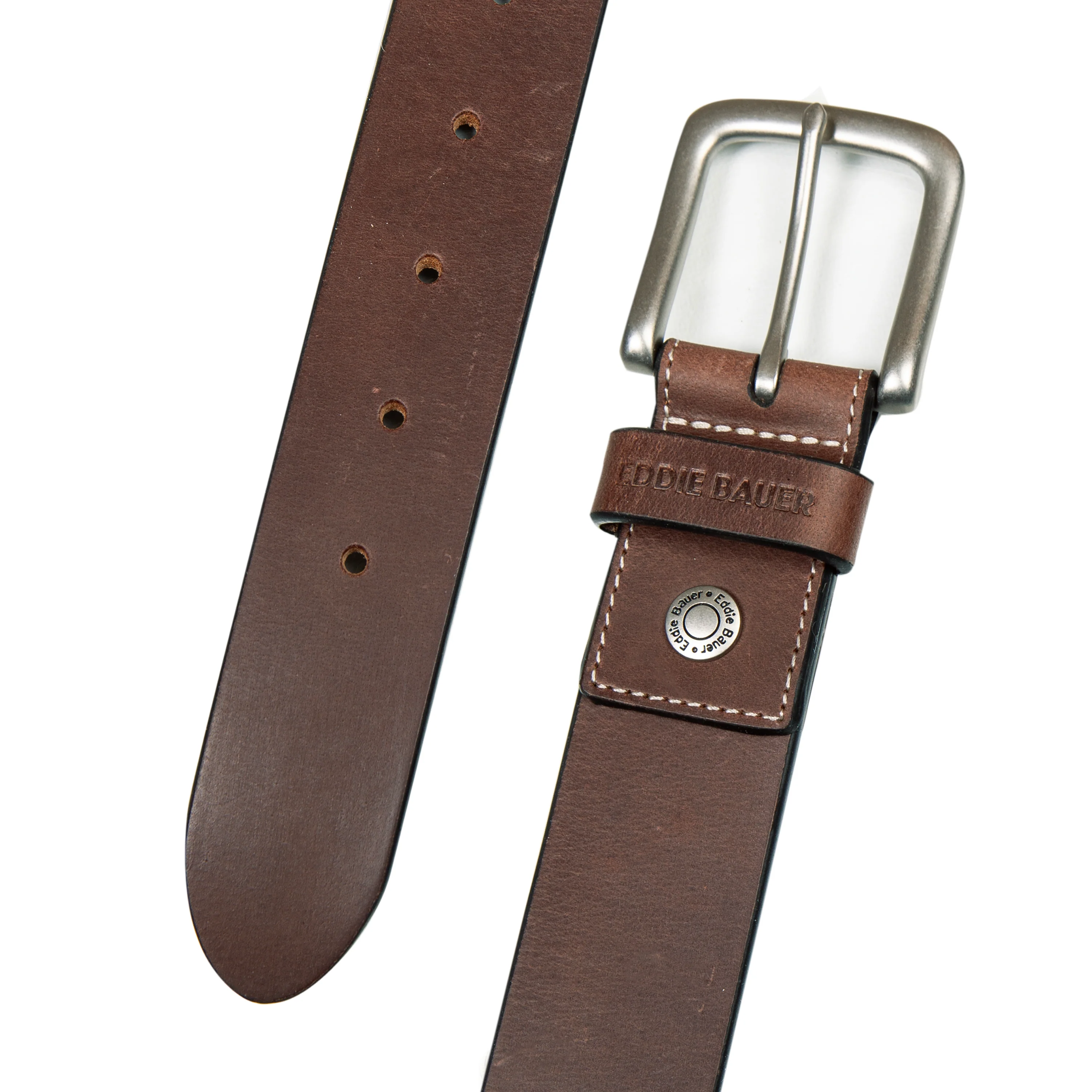 Bridle Leather Belt With Nickel Finish Buckle - Image 10