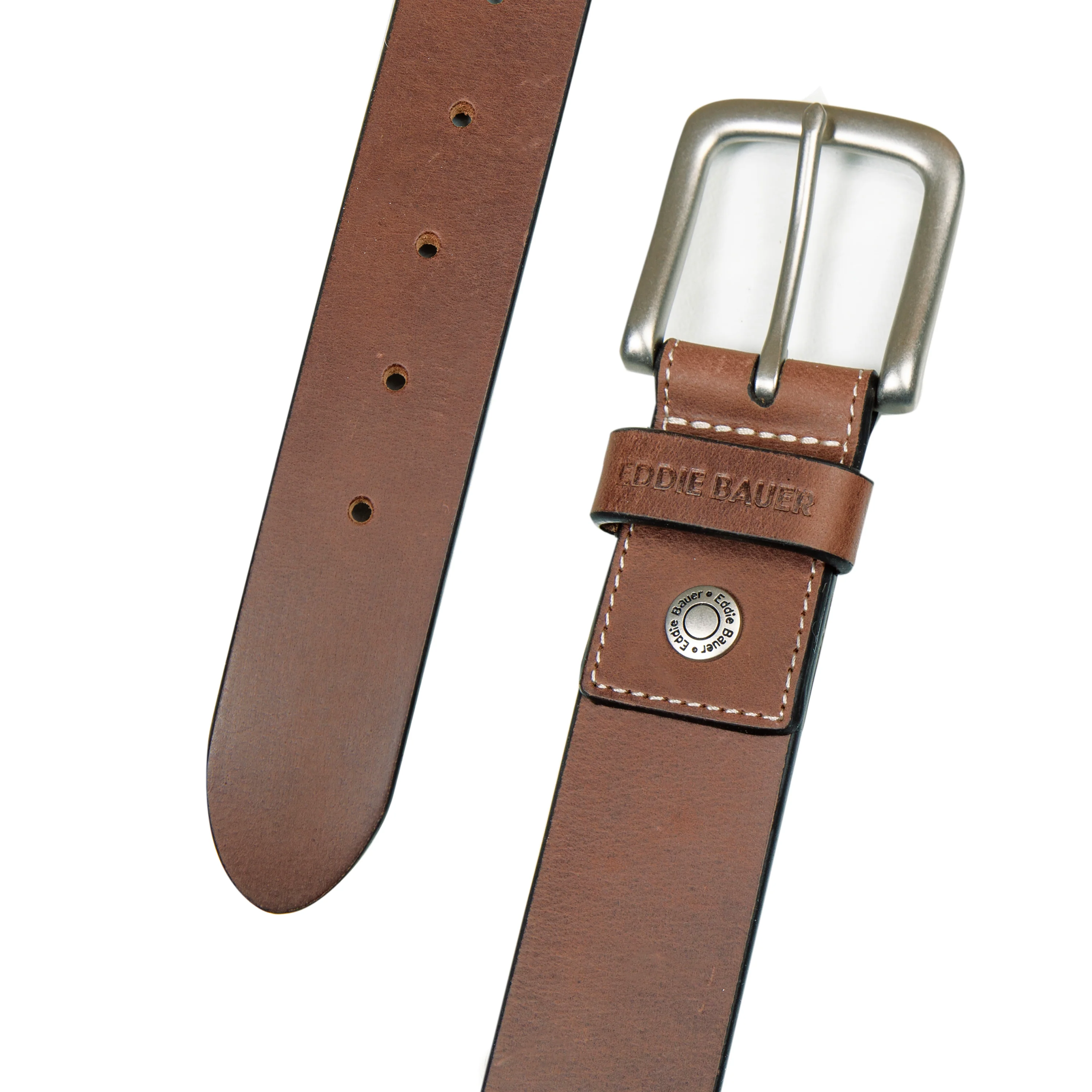 Bridle Leather Belt With Nickel Finish Buckle - Image 16