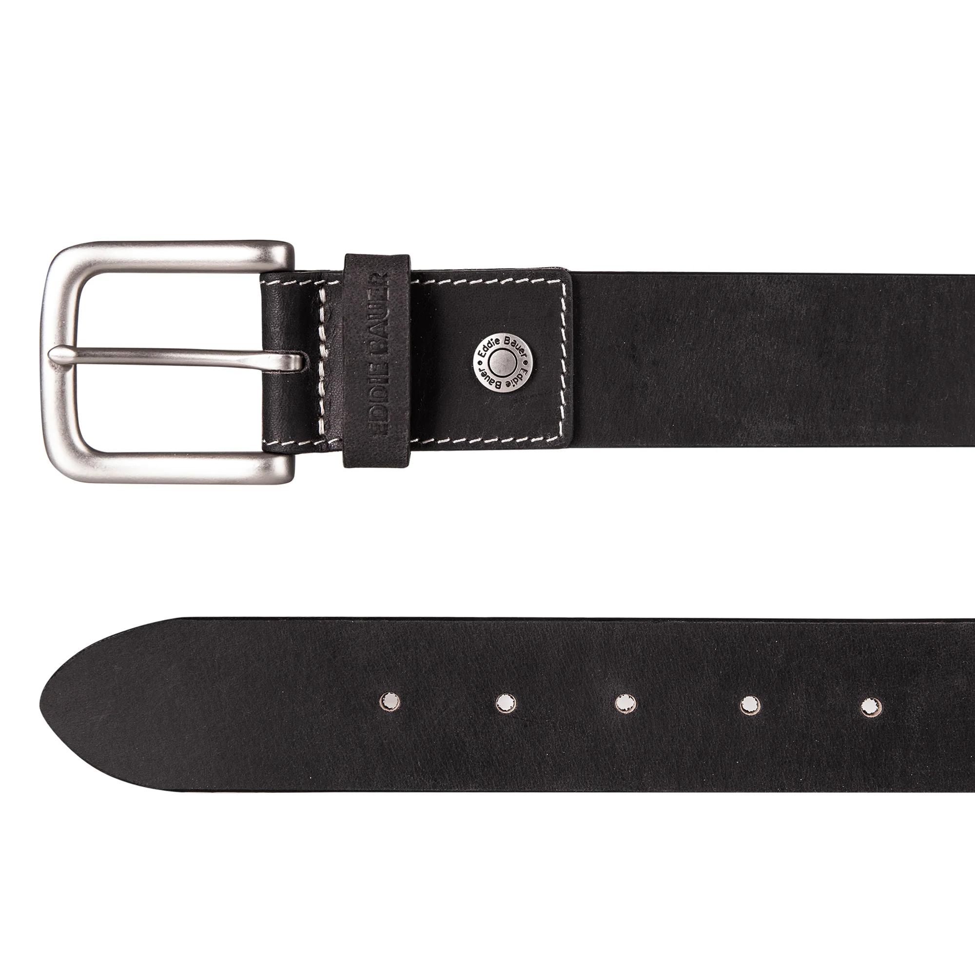 Bridle Leather Belt With Nickel Finish Buckle - Image 2