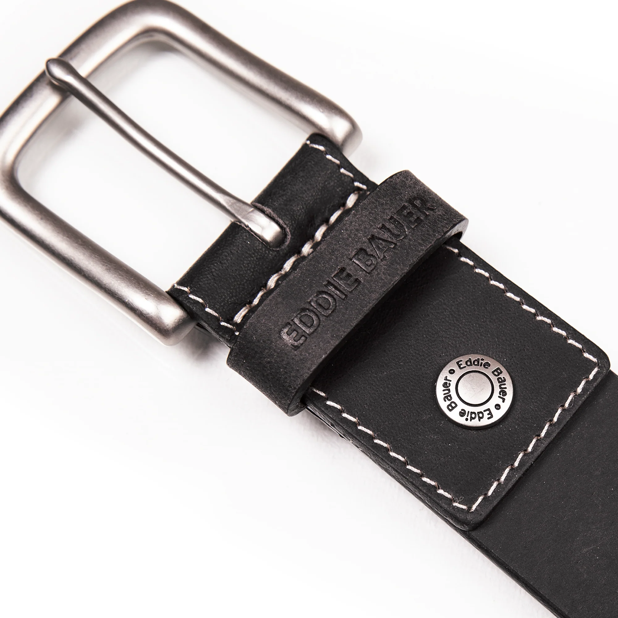 Bridle Leather Belt With Nickel Finish Buckle - Image 3