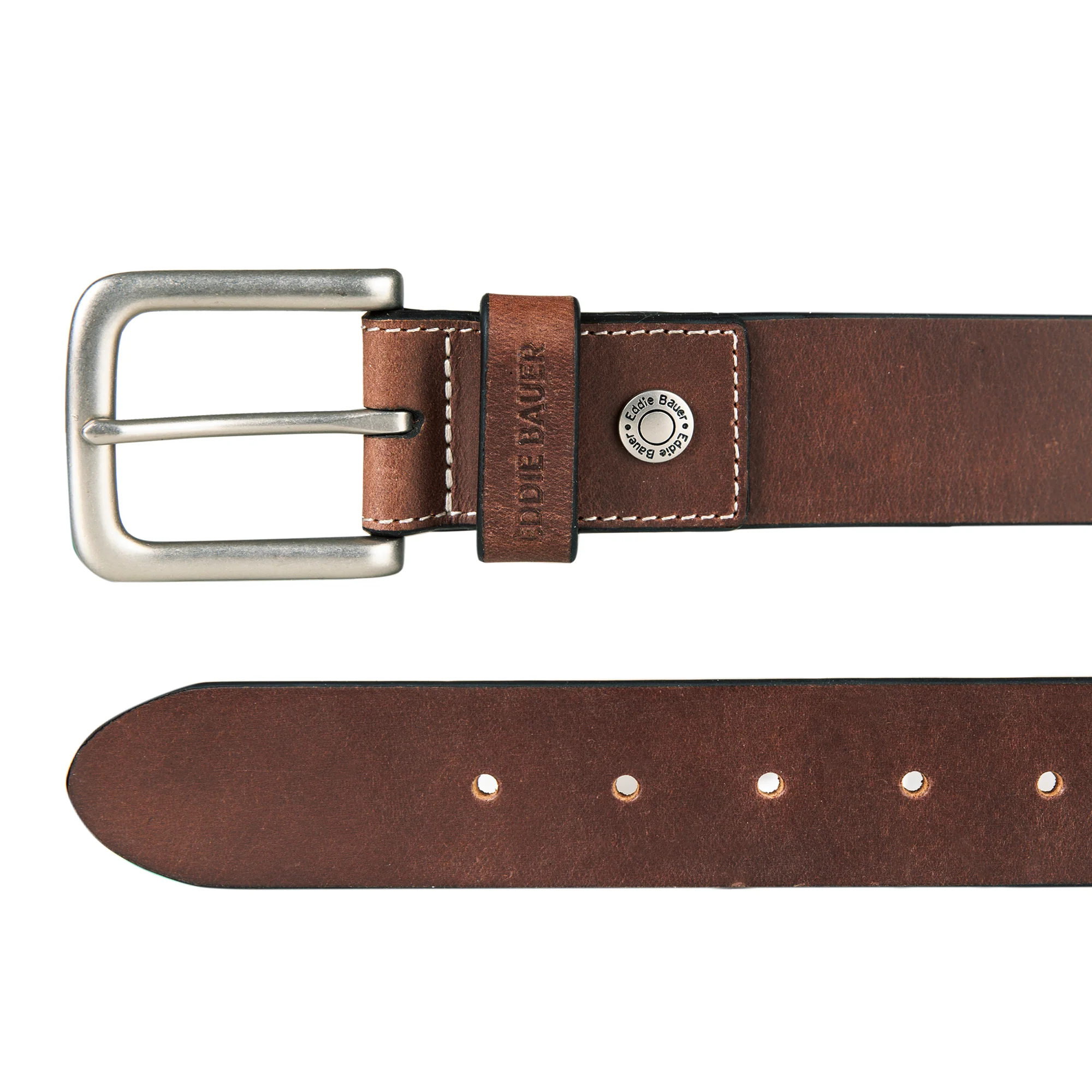Bridle Leather Belt With Nickel Finish Buckle - Image 8