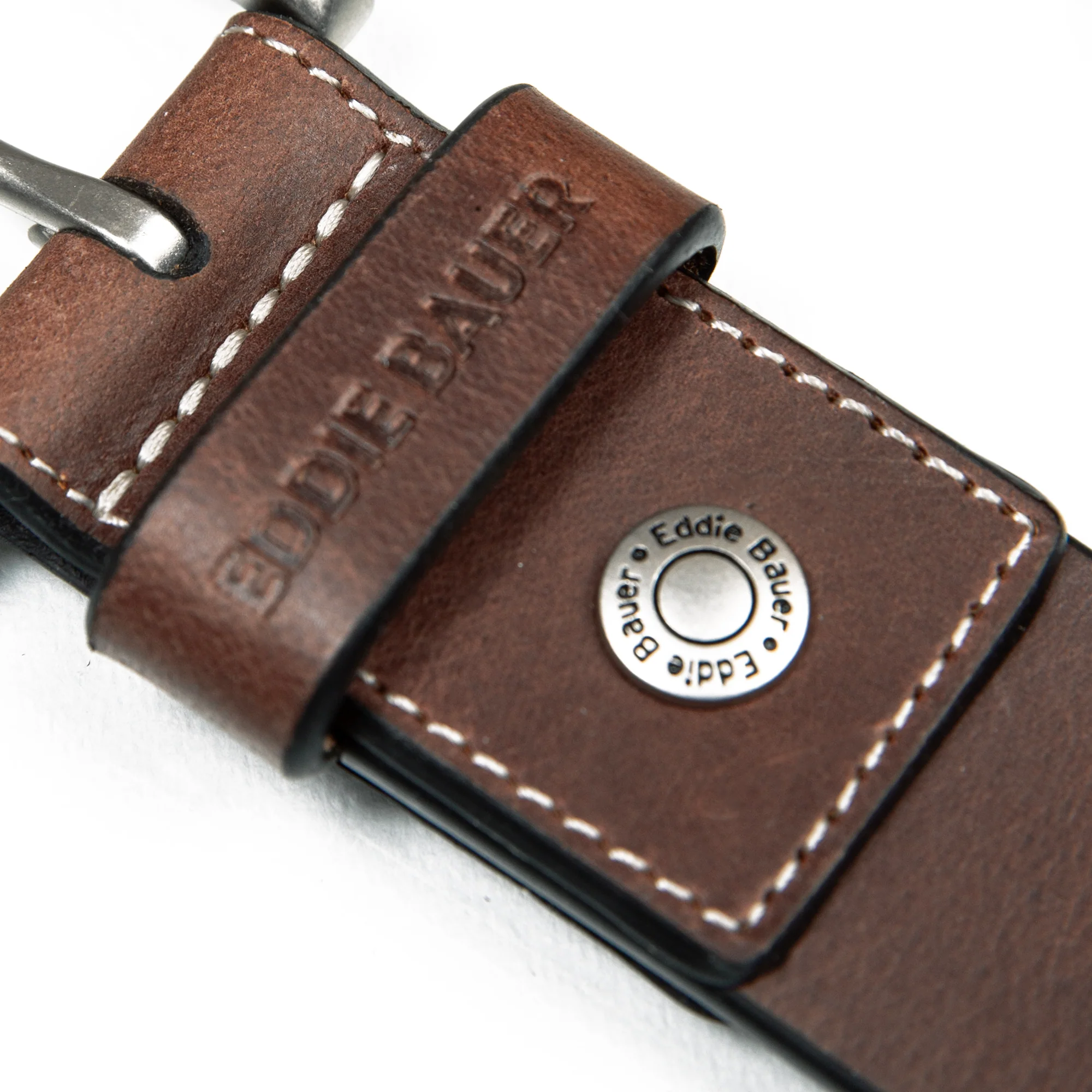 Bridle Leather Belt With Nickel Finish Buckle - Image 9