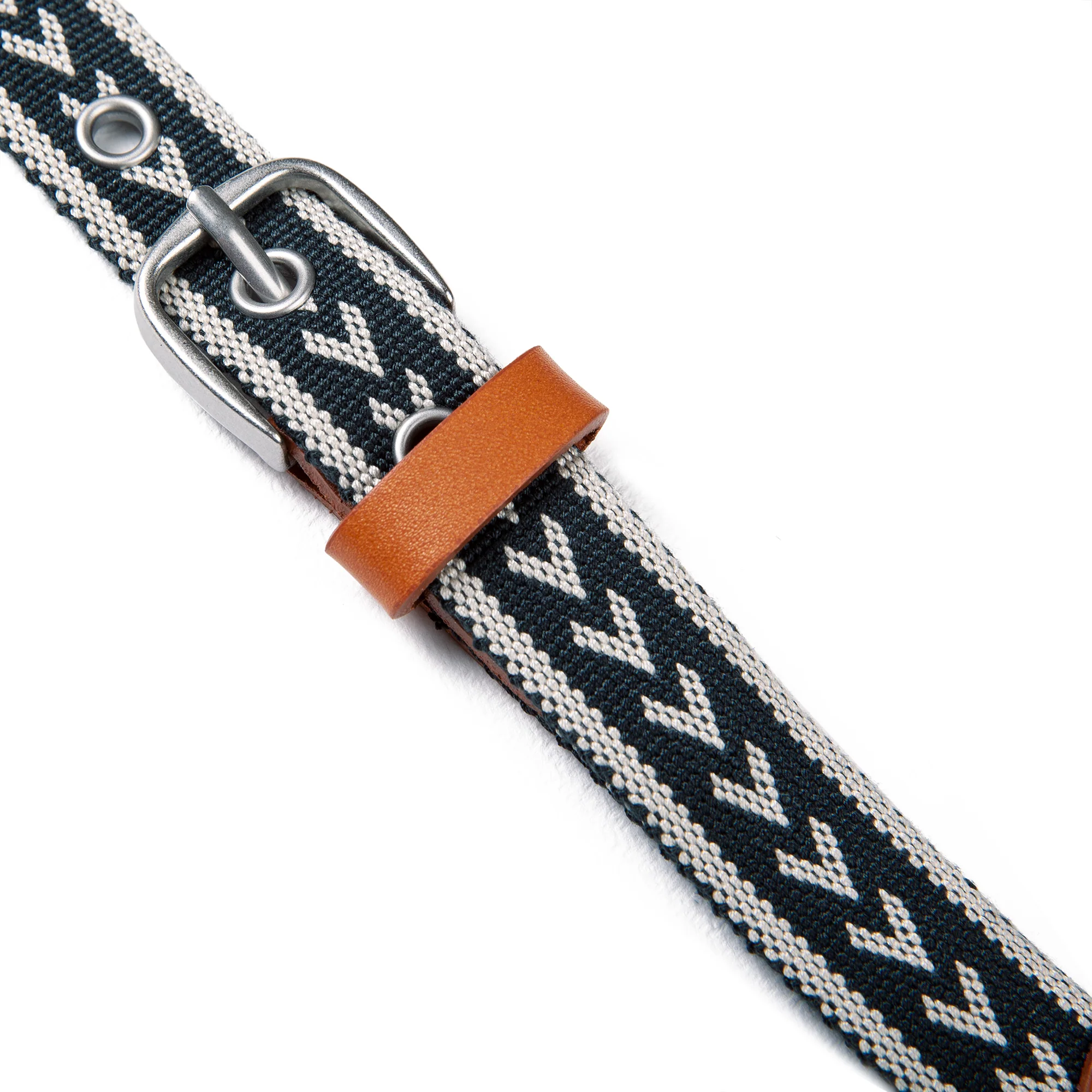 Cascade Woven Belt With Metal Buckle - Image 3