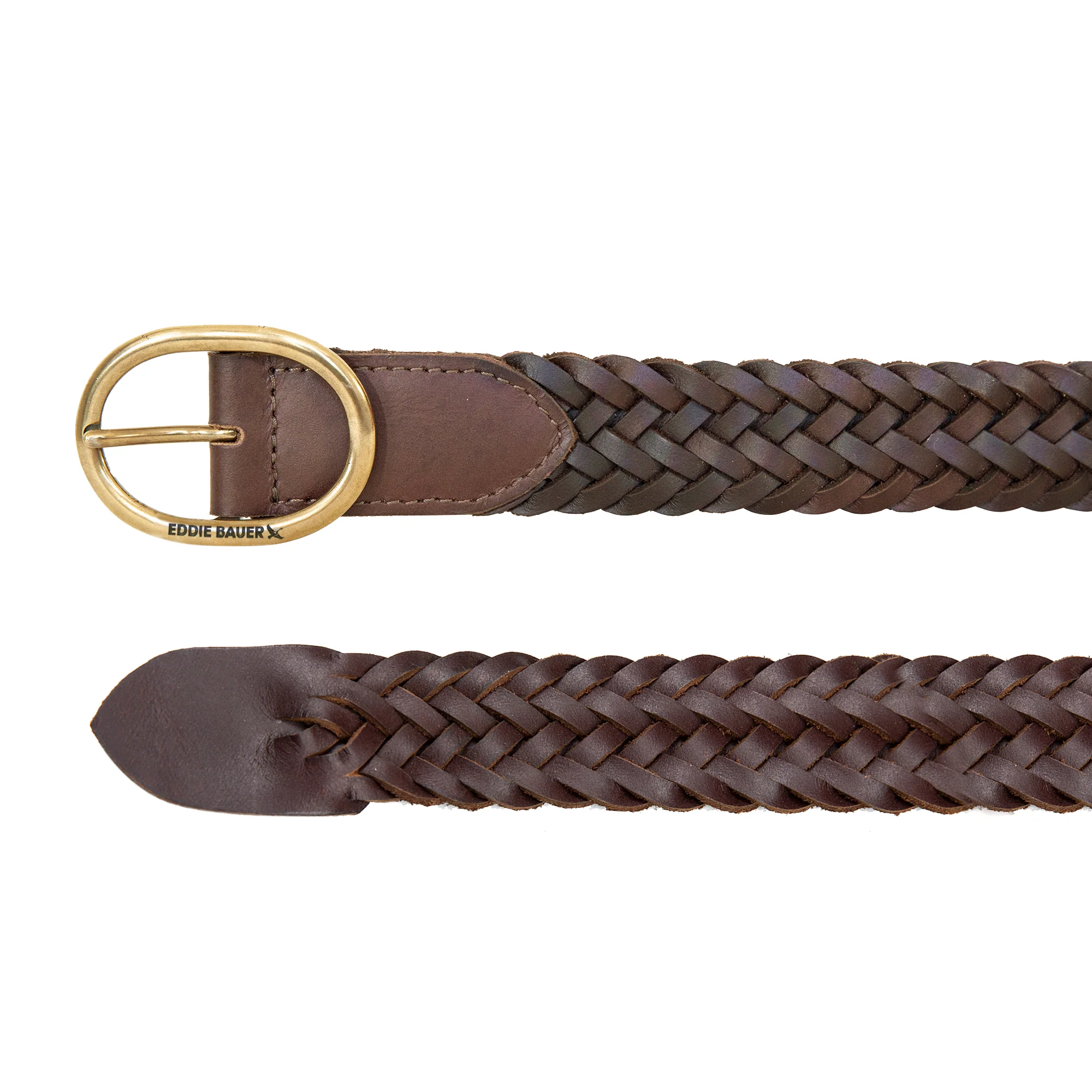 Center Bar Woven Leather Belt - Image 2