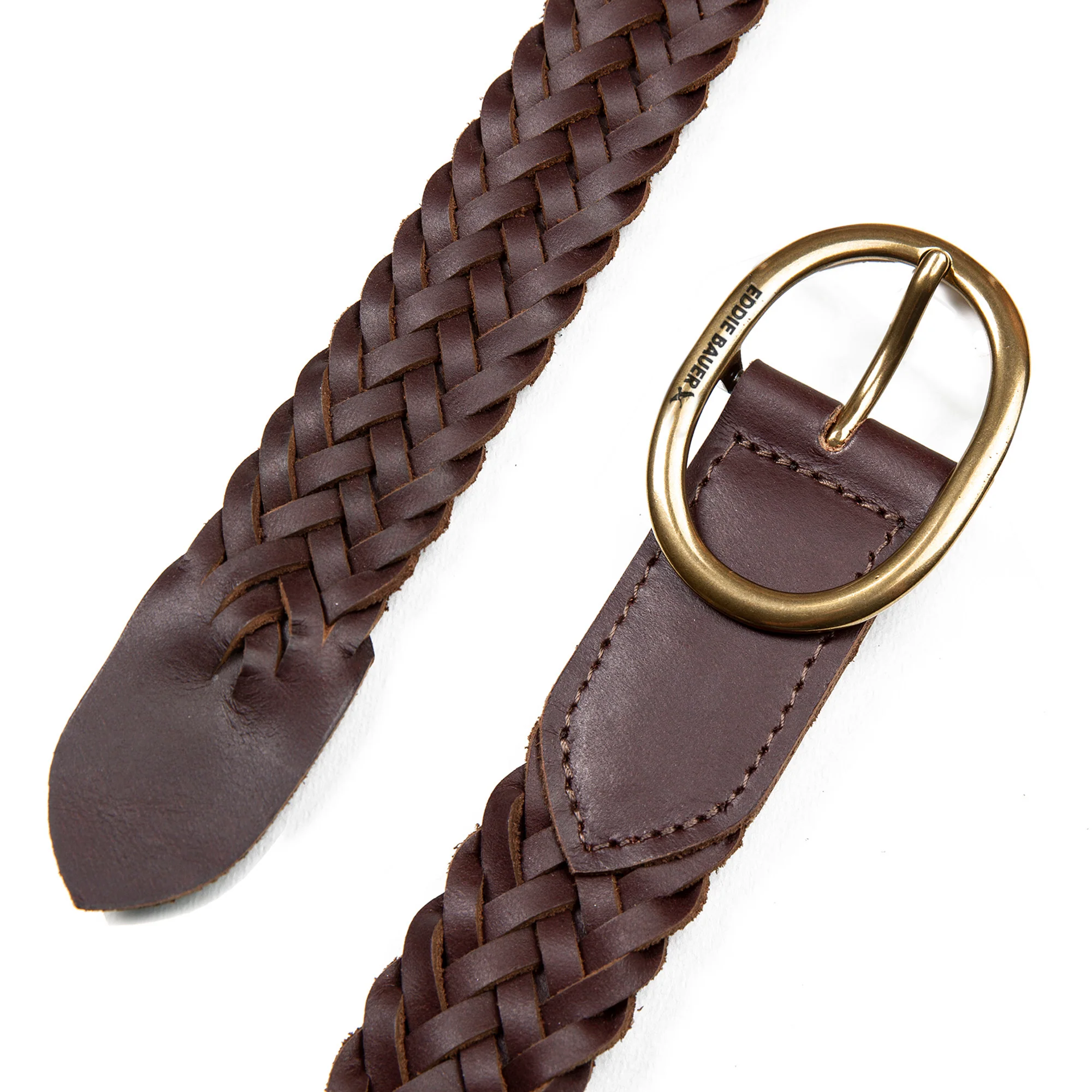 Center Bar Woven Leather Belt - Image 4
