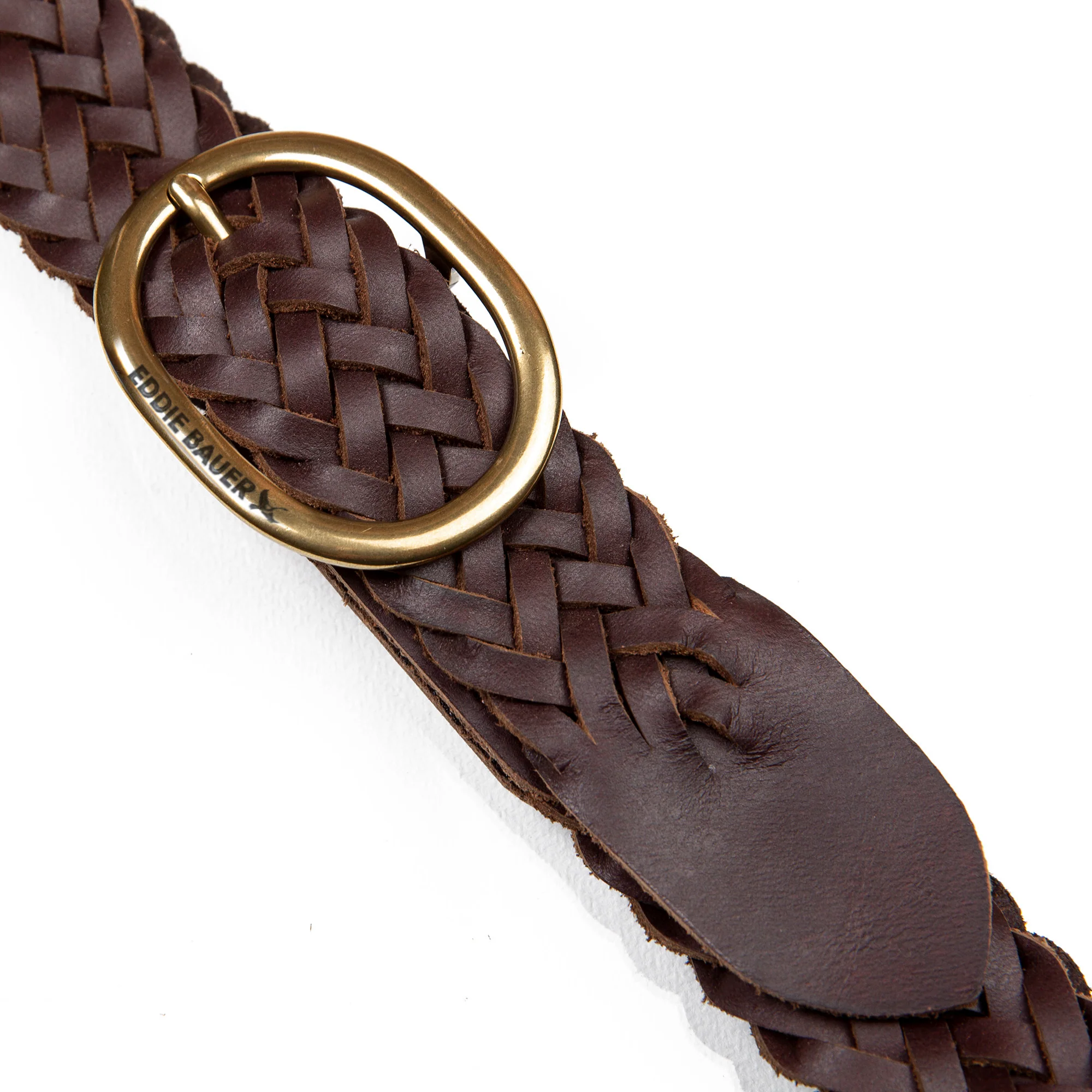 Center Bar Woven Leather Belt - Image 5