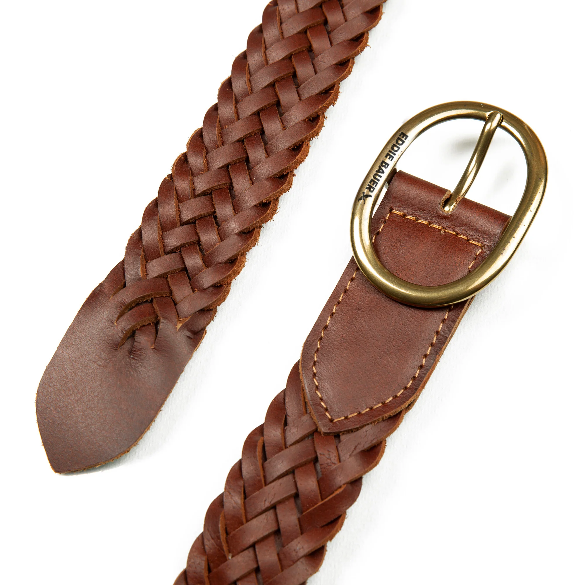 Center Bar Woven Leather Belt - Image 9