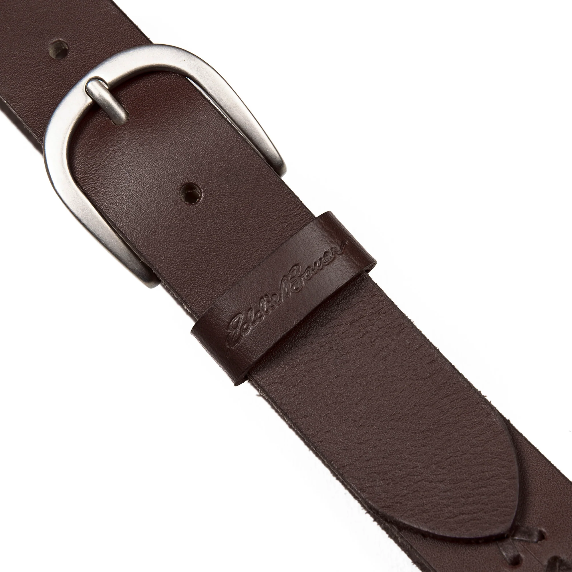 Center Lacing Detailed Leather Belt - Image 2