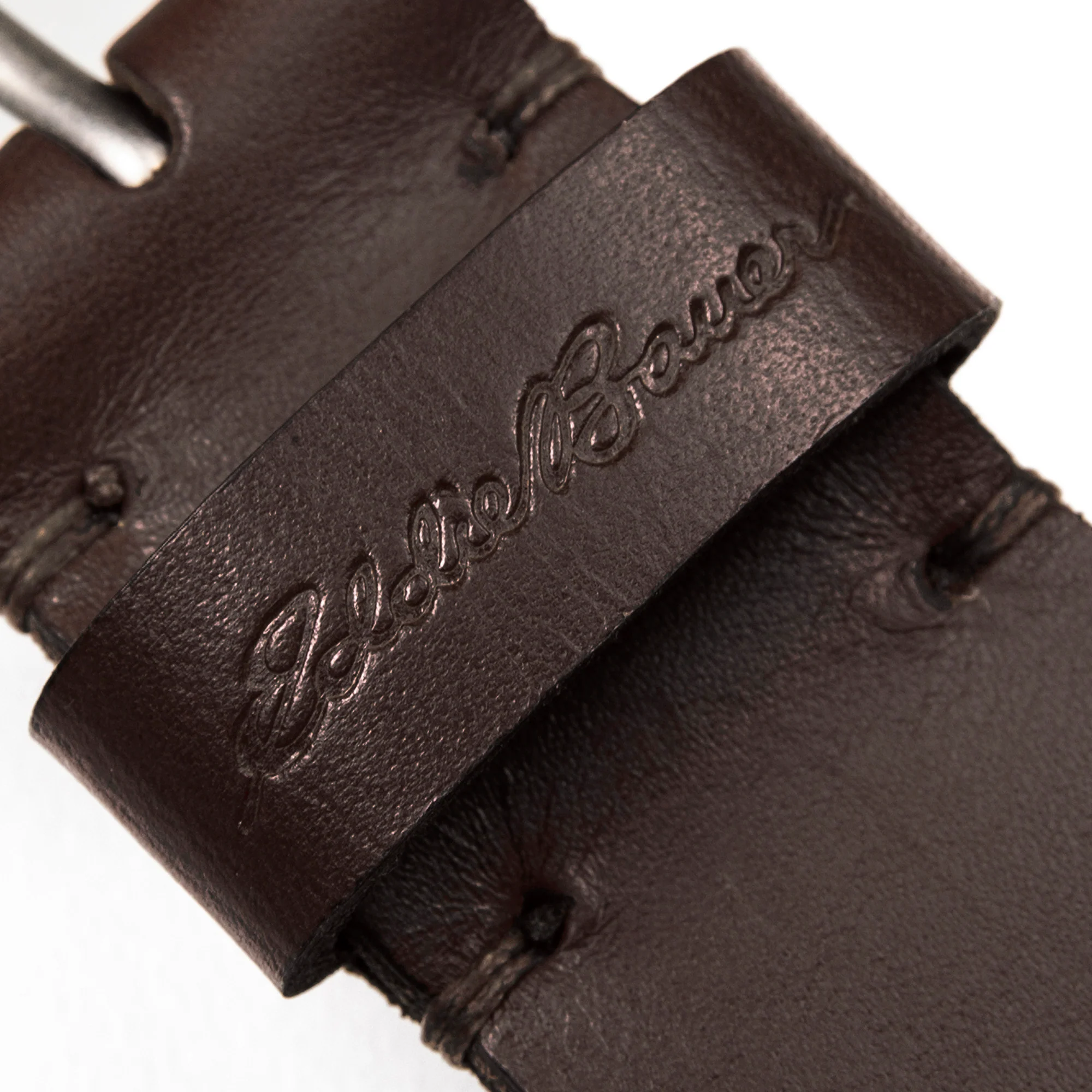 Center Lacing Detailed Leather Belt - Image 4