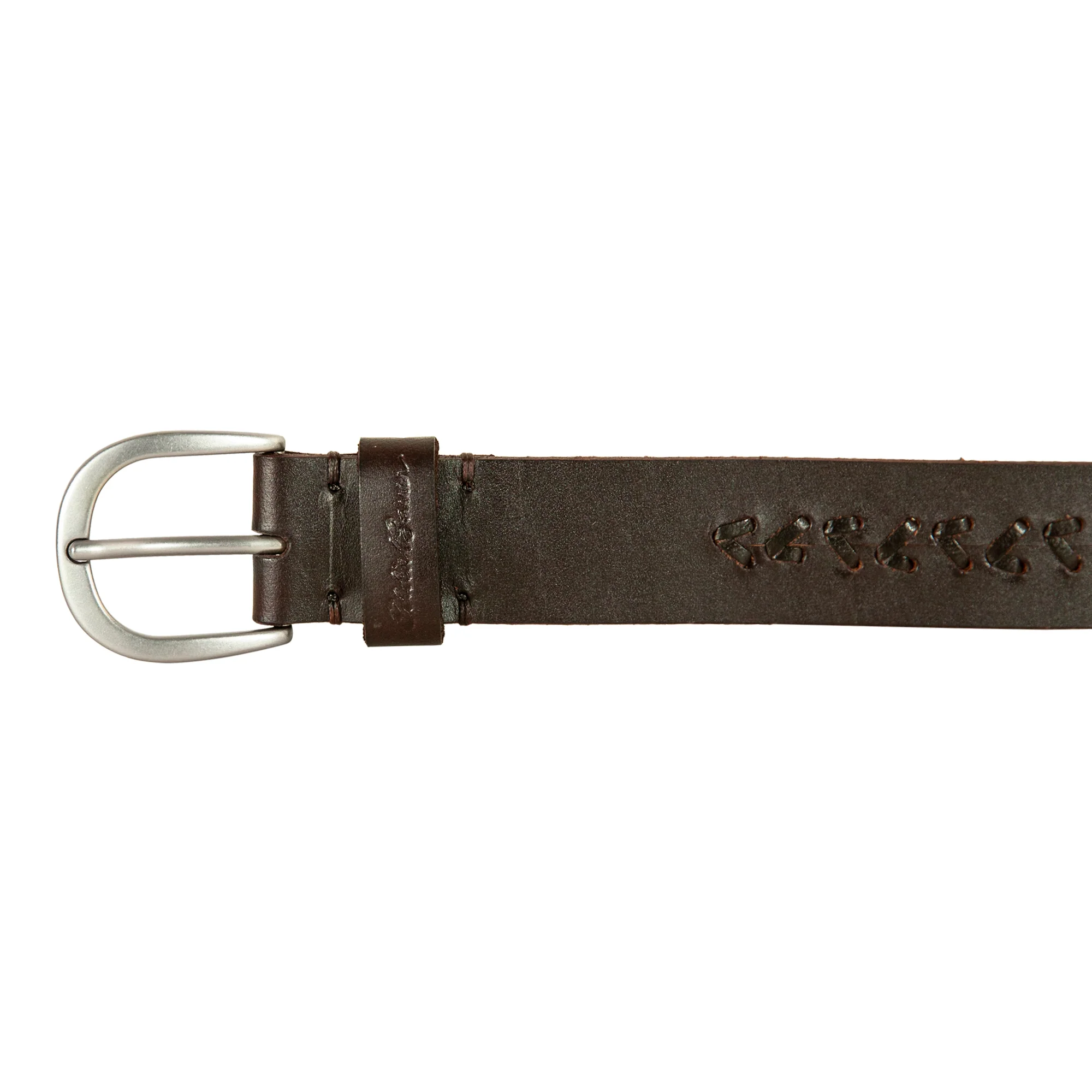 Center Lacing Detailed Leather Belt - Image 5