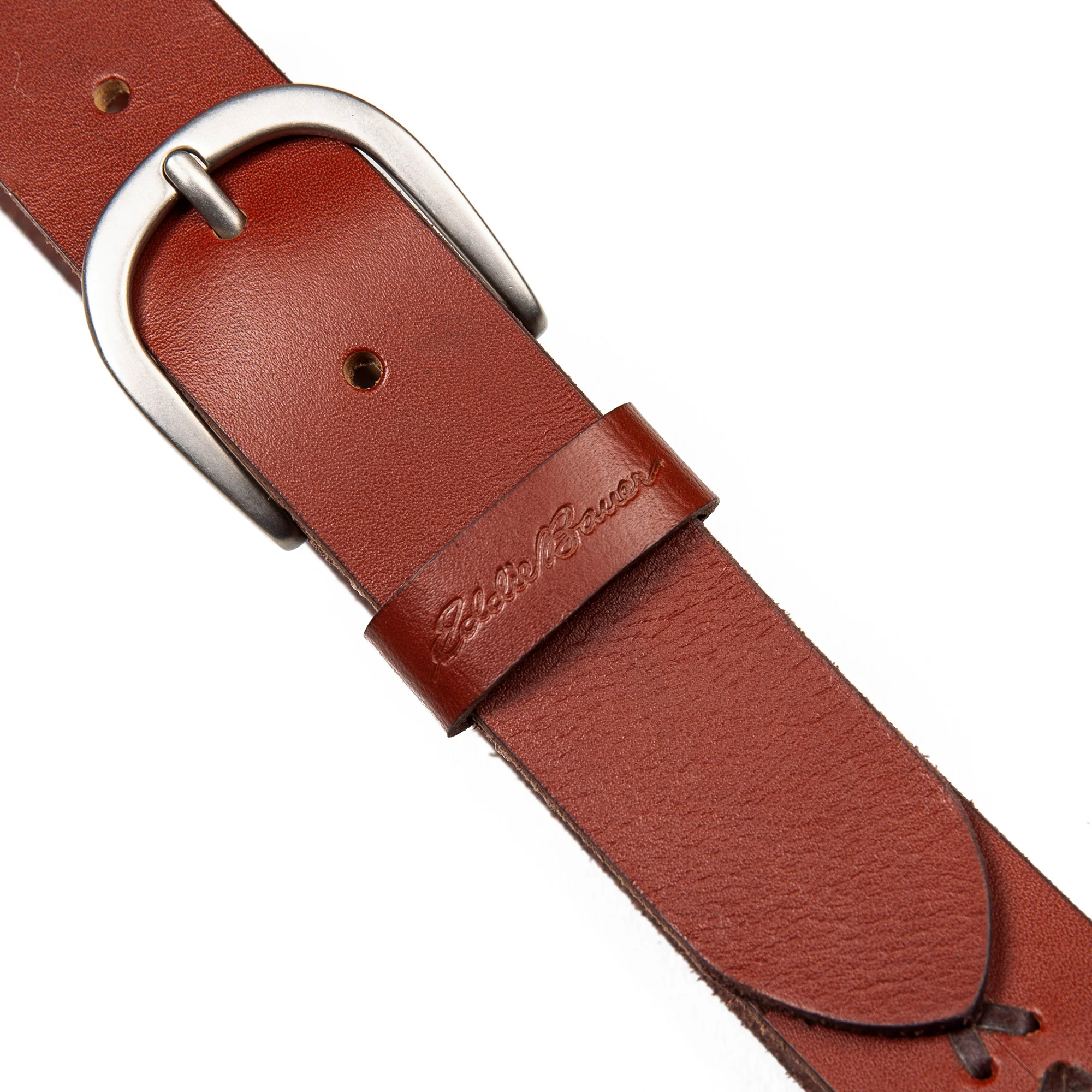 Center Lacing Detailed Leather Belt - Image 7