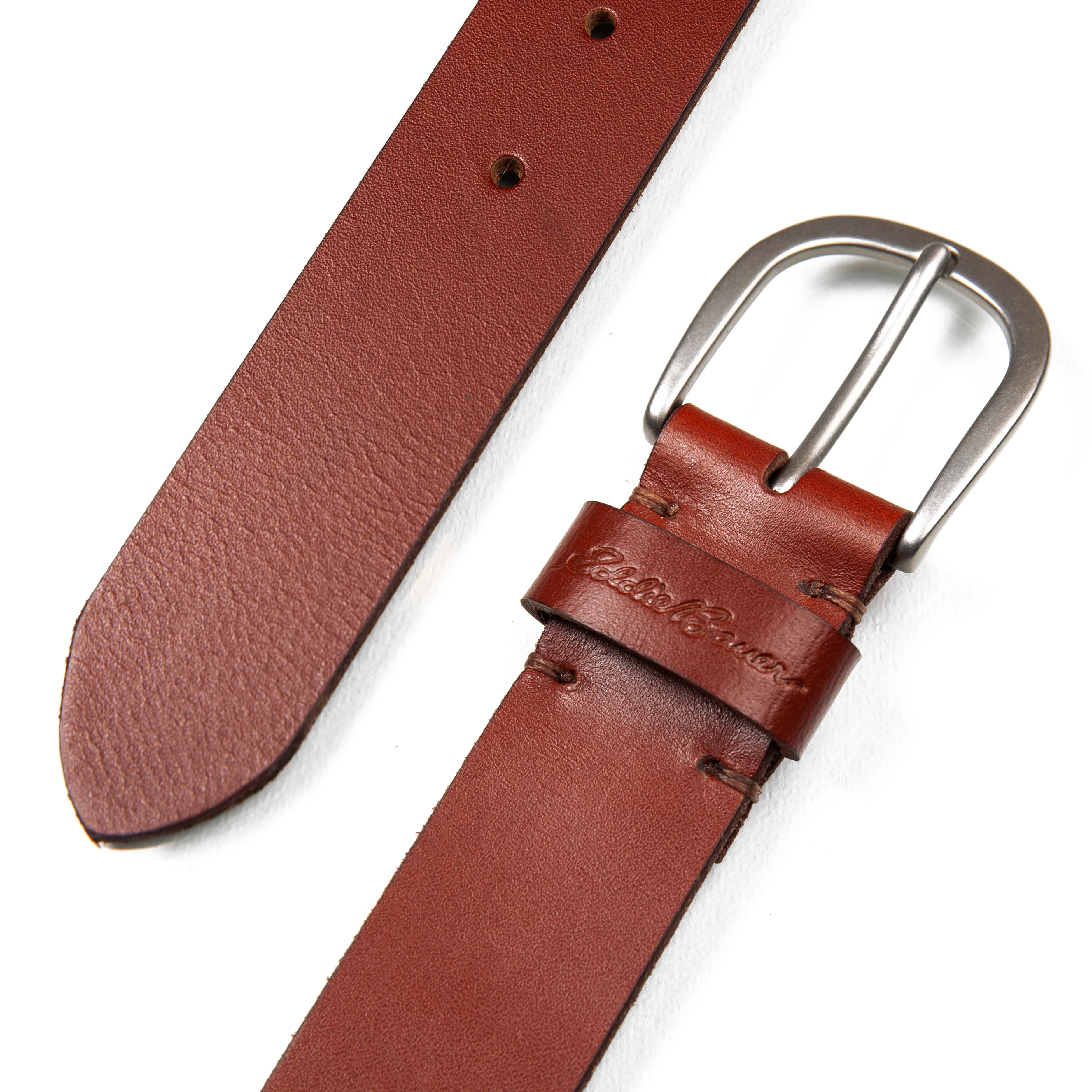 Center Lacing Detailed Leather Belt - Image 8