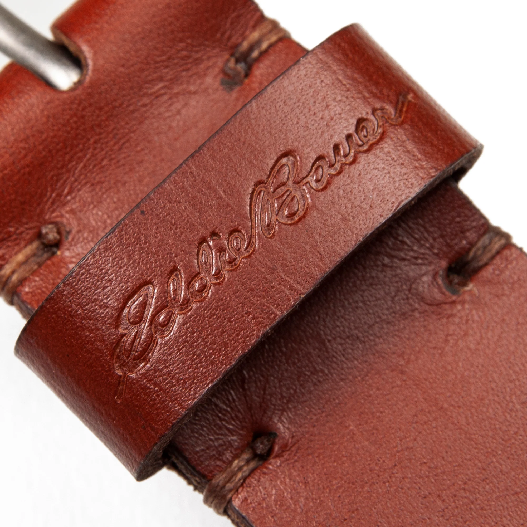Center Lacing Detailed Leather Belt - Image 9