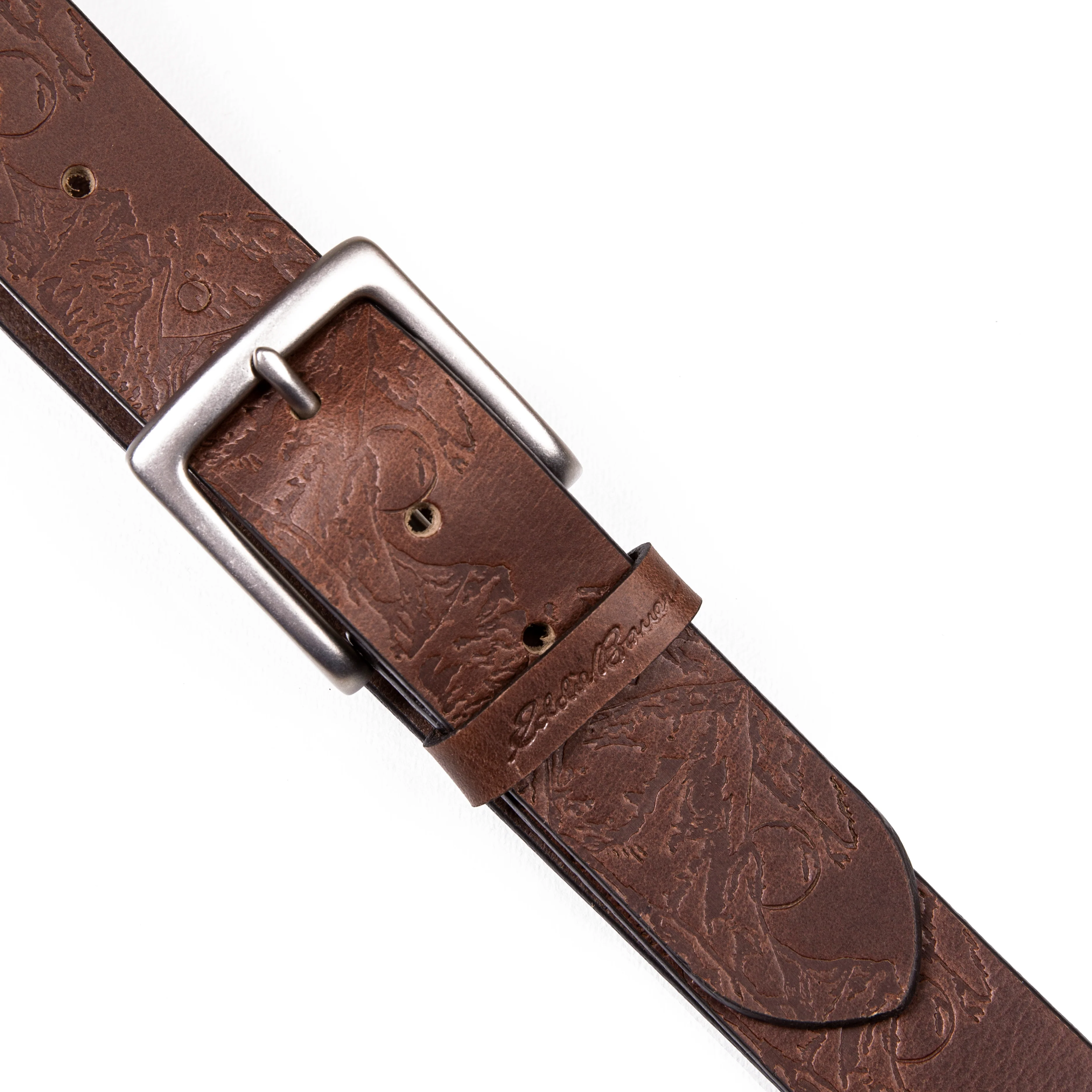 Debossed Live Your Adventure Leather Belt - Image 9