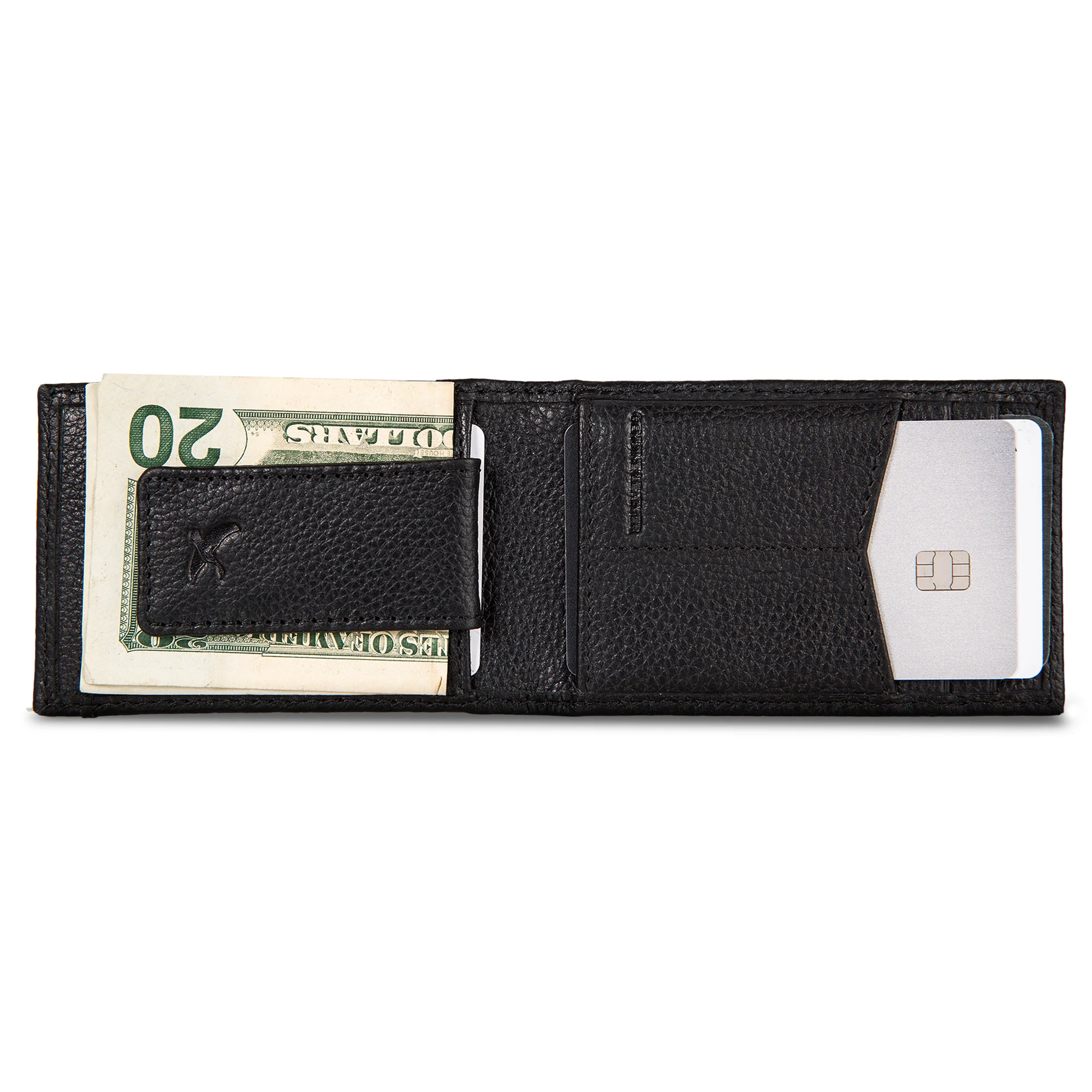 EB Signature Logo Leather Bifold With Money Clip Wallet - Image 12