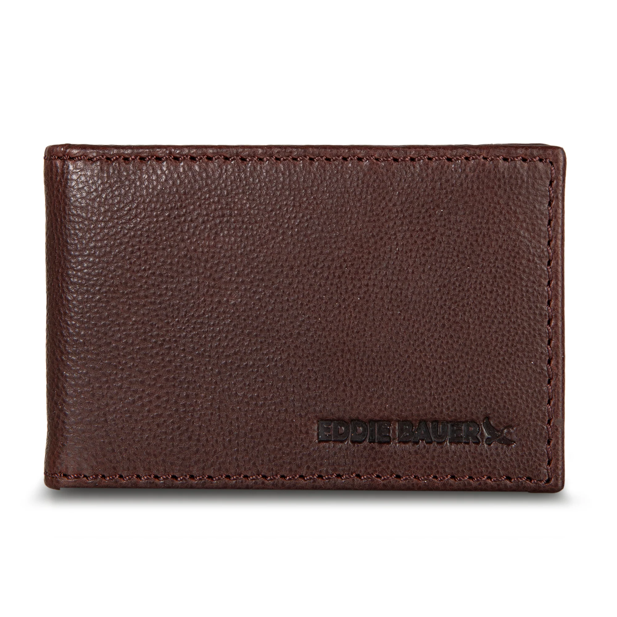 EB Signature Logo Leather Bifold With Money Clip Wallet - Image 2