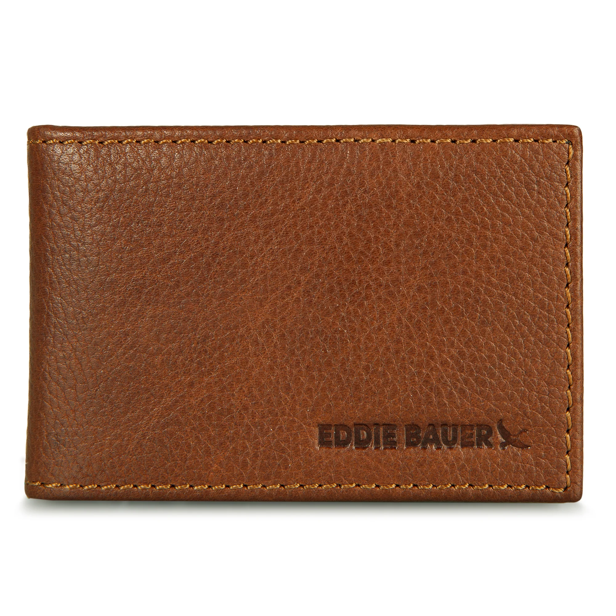 EB Signature Logo Leather Bifold With Money Clip Wallet - Image 3