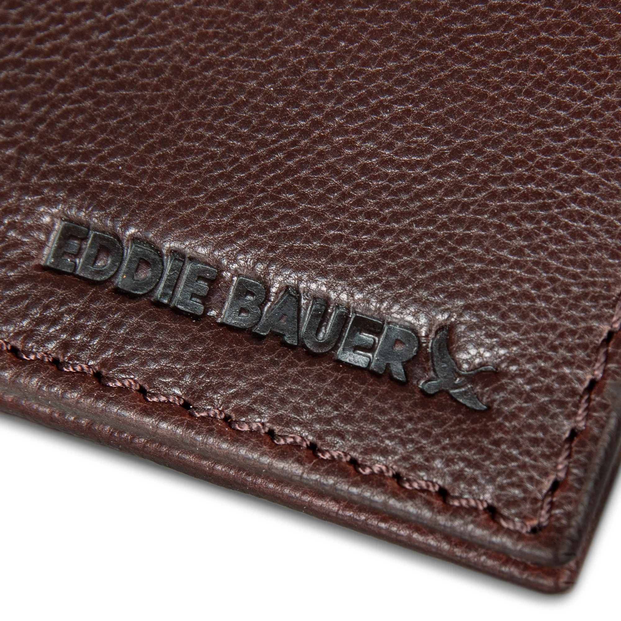 EB Signature Logo Leather Bifold With Money Clip Wallet - Image 8
