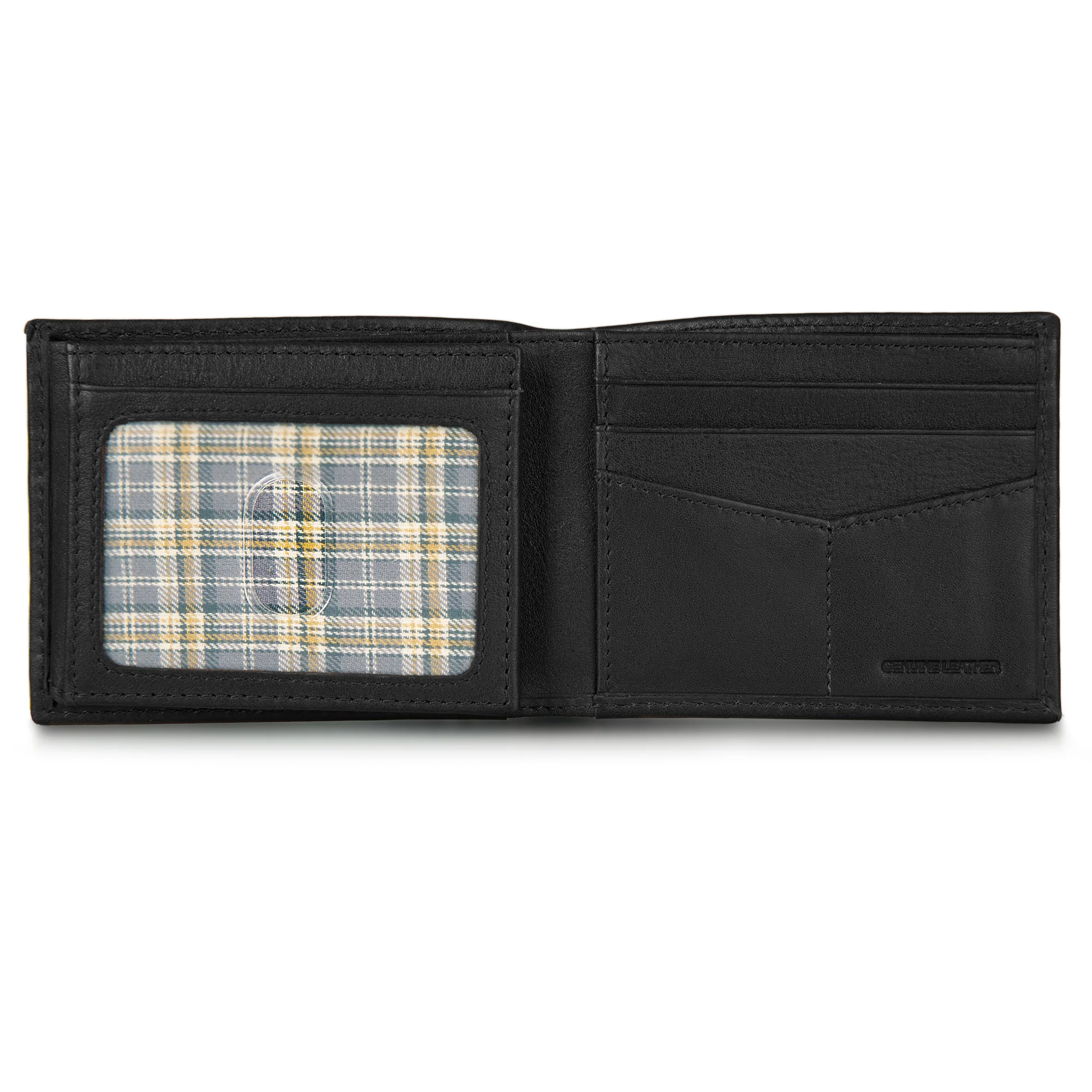 EB Signature Logo Leather Flip Id Bifold Wallet - Image 10