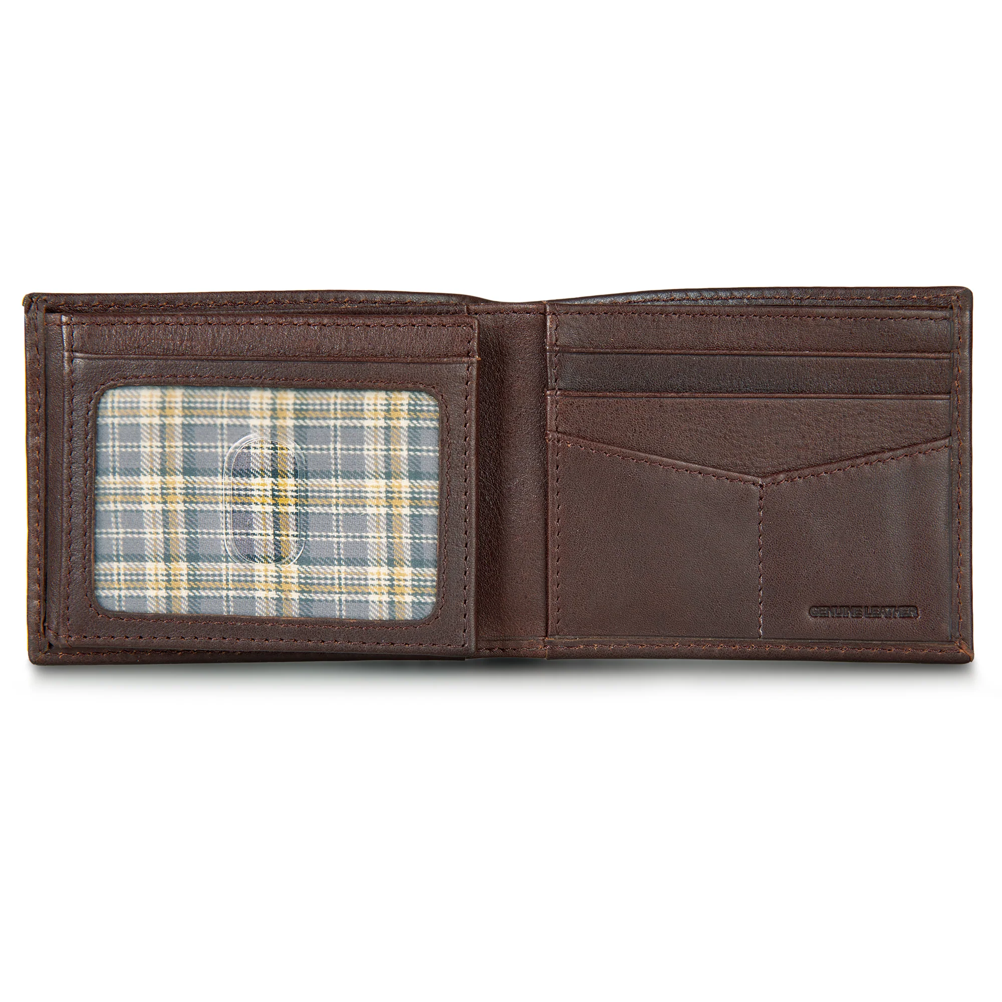 EB Signature Logo Leather Flip Id Bifold Wallet - Image 11
