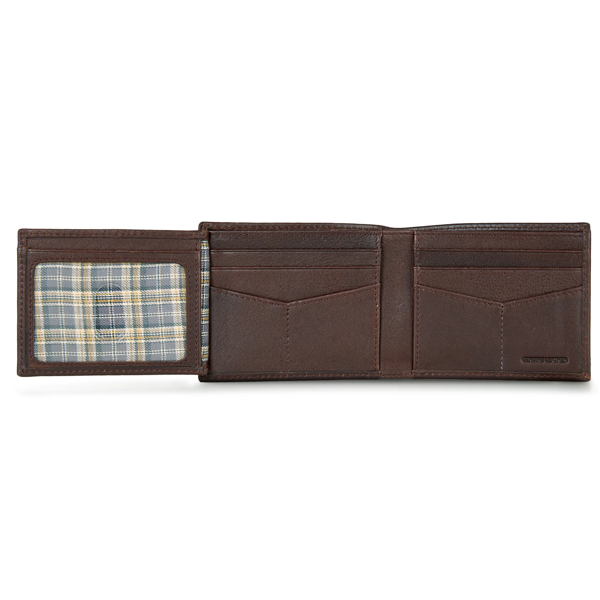 EB Signature Logo Leather Flip Id Bifold Wallet - Image 14