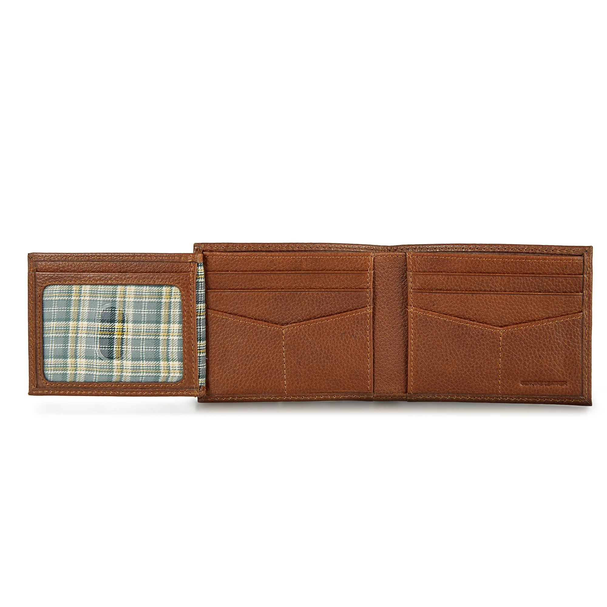 EB Signature Logo Leather Flip Id Bifold Wallet - Image 15