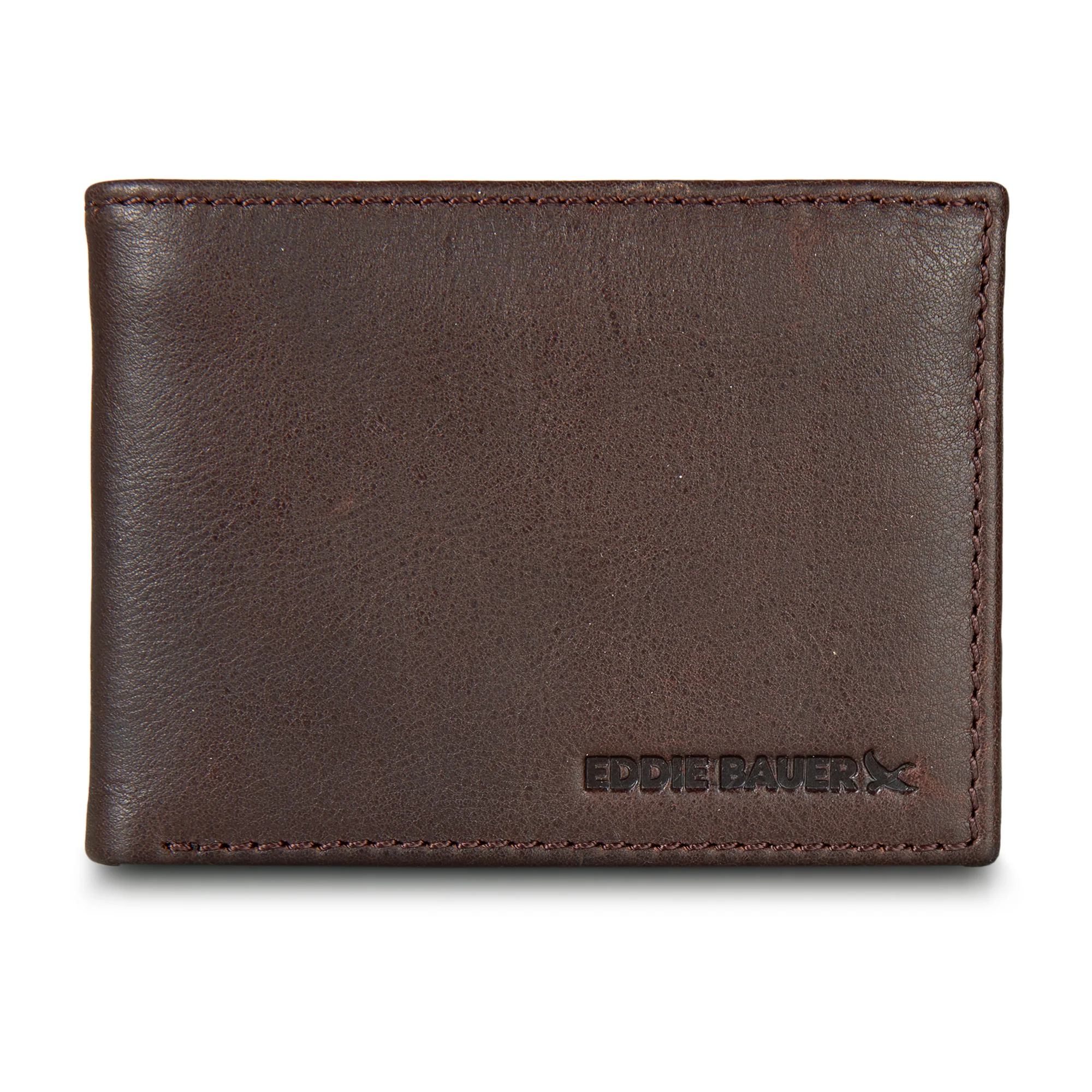 EB Signature Logo Leather Flip Id Bifold Wallet - Image 2
