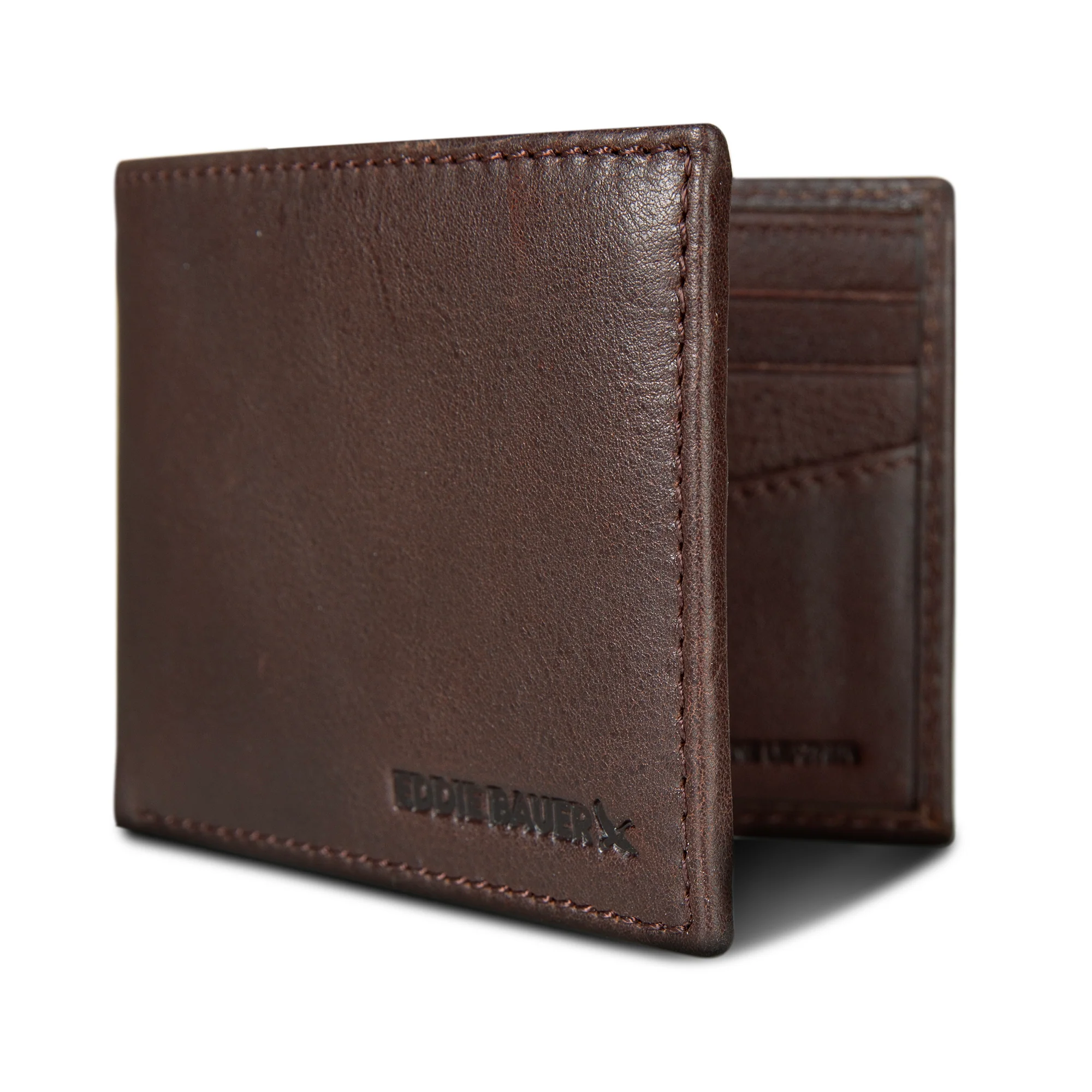 EB Signature Logo Leather Flip Id Bifold Wallet - Image 23