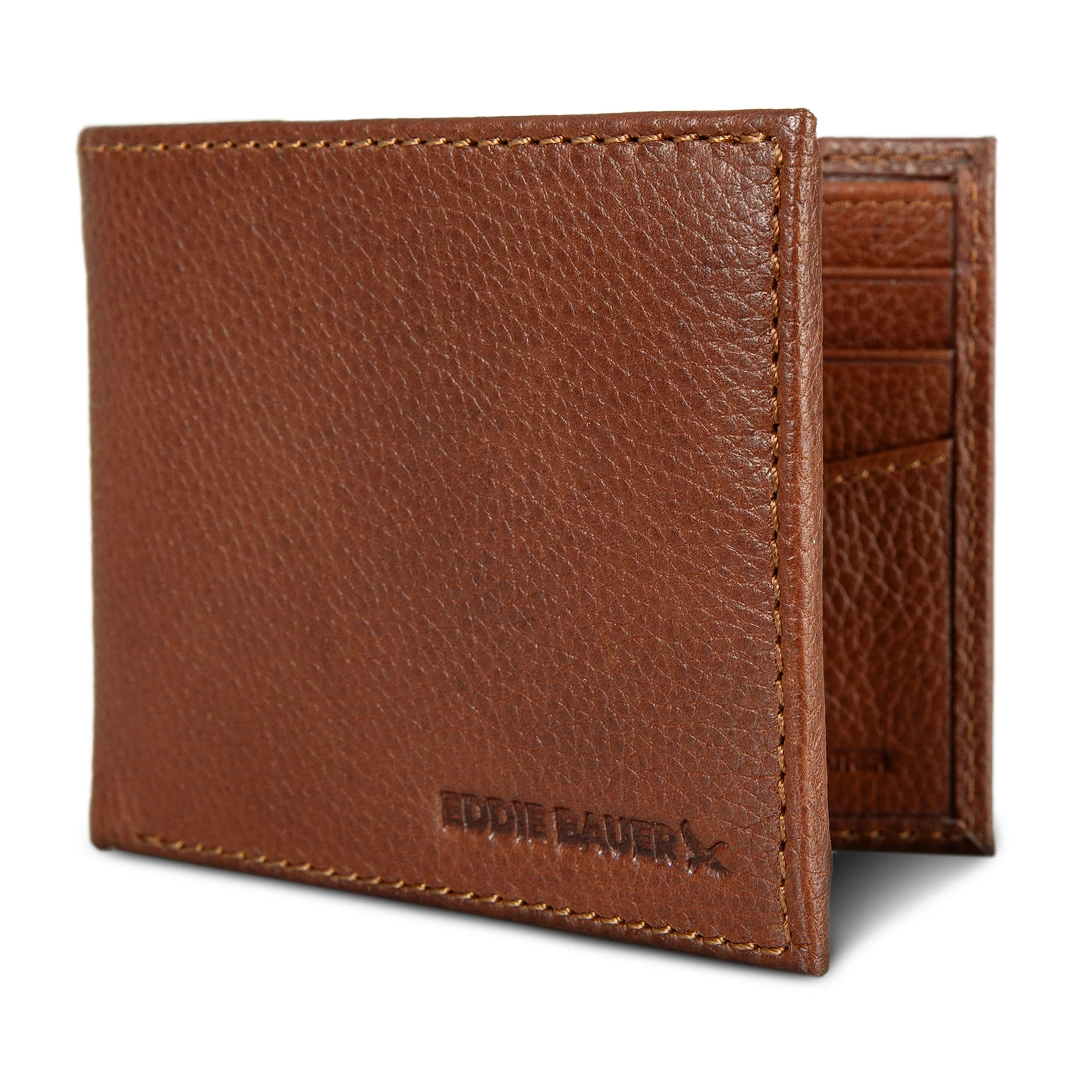 EB Signature Logo Leather Flip Id Bifold Wallet - Image 24