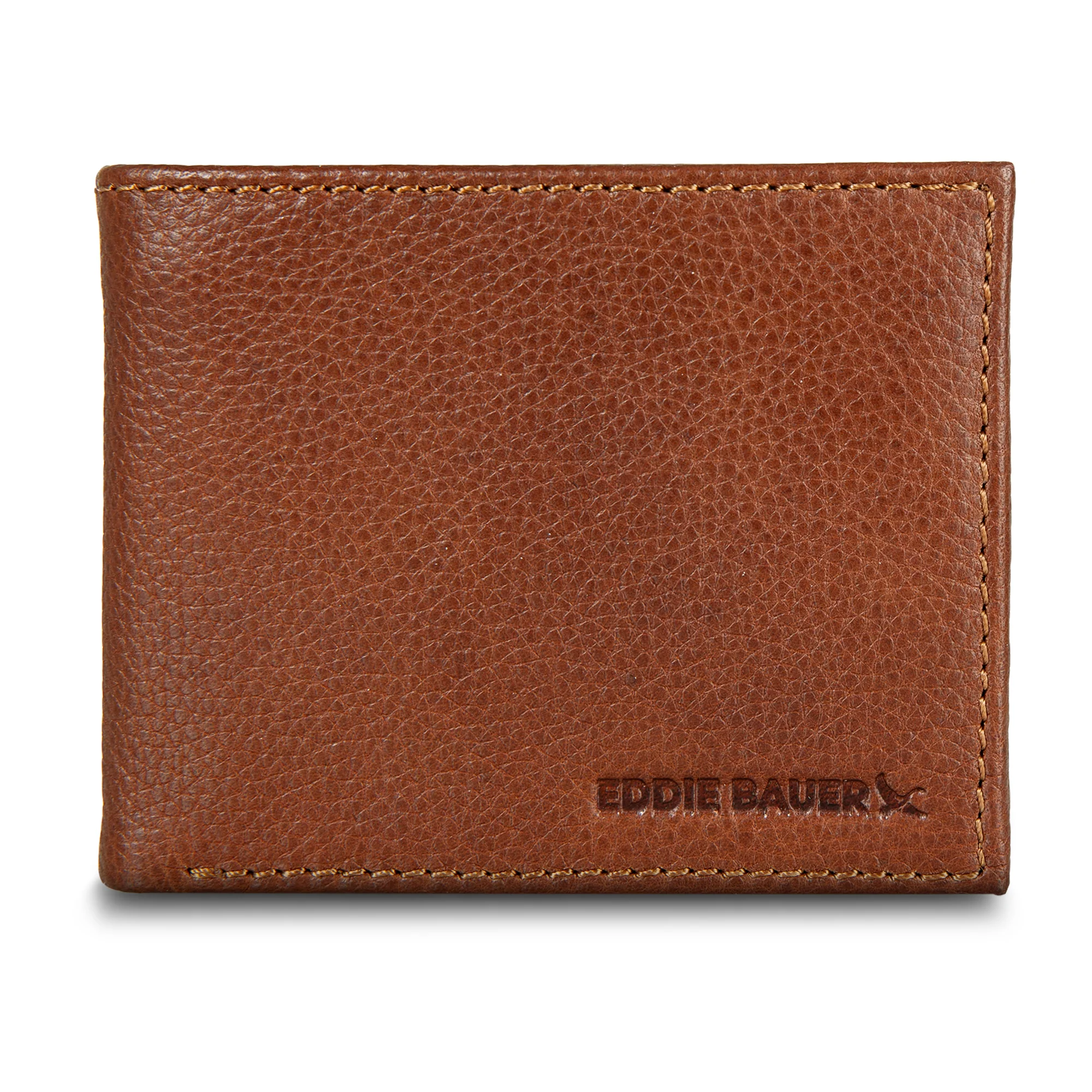 EB Signature Logo Leather Flip Id Bifold Wallet - Image 3