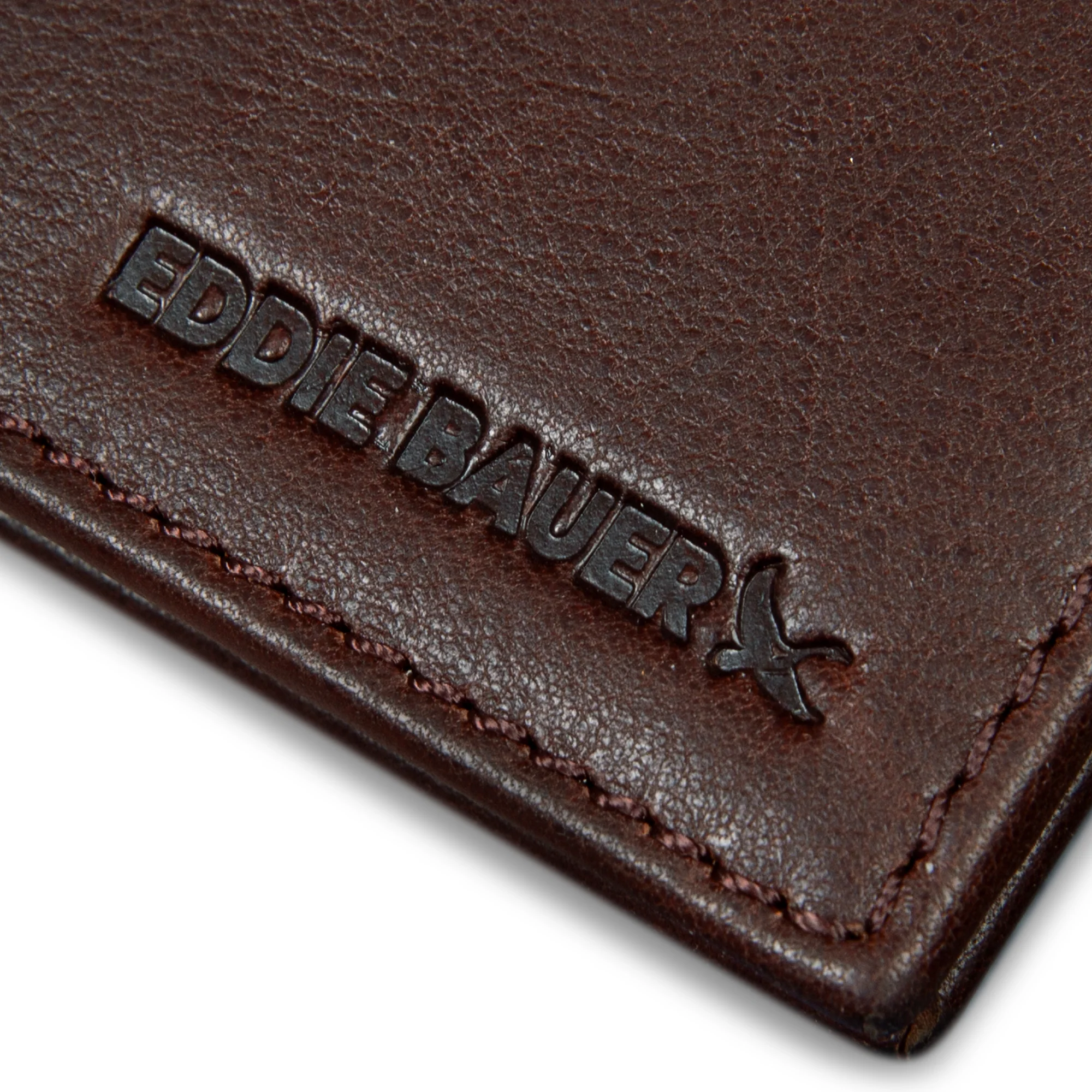 EB Signature Logo Leather Flip Id Bifold Wallet - Image 8