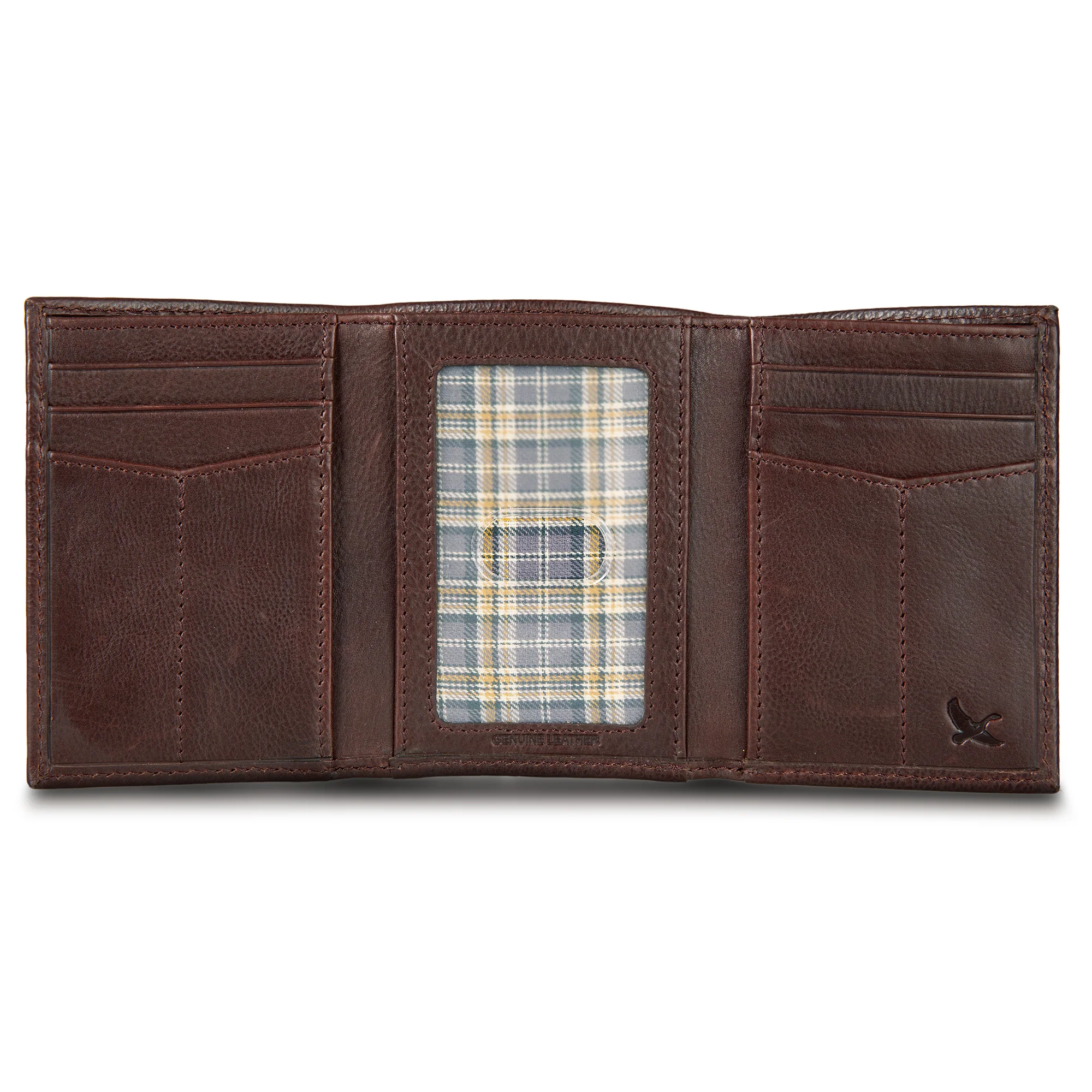 EB Signature Logo Leather Trifold Wallet - Image 13