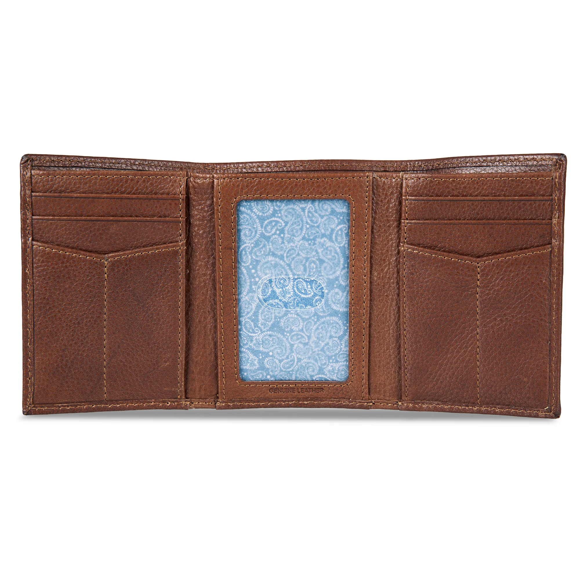EB Signature Logo Leather Trifold Wallet - Image 19