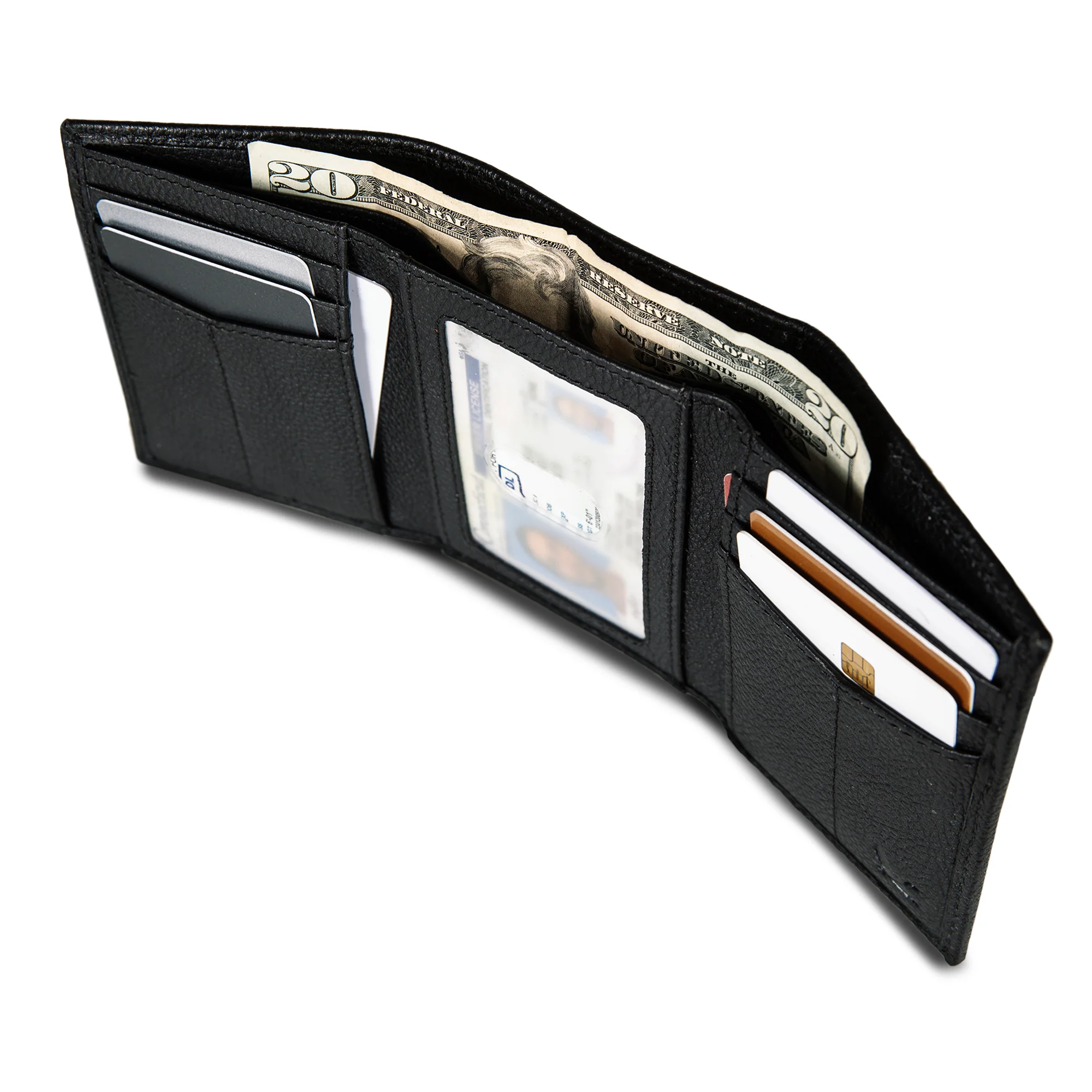 EB Signature Logo Leather Trifold Wallet - Image 20