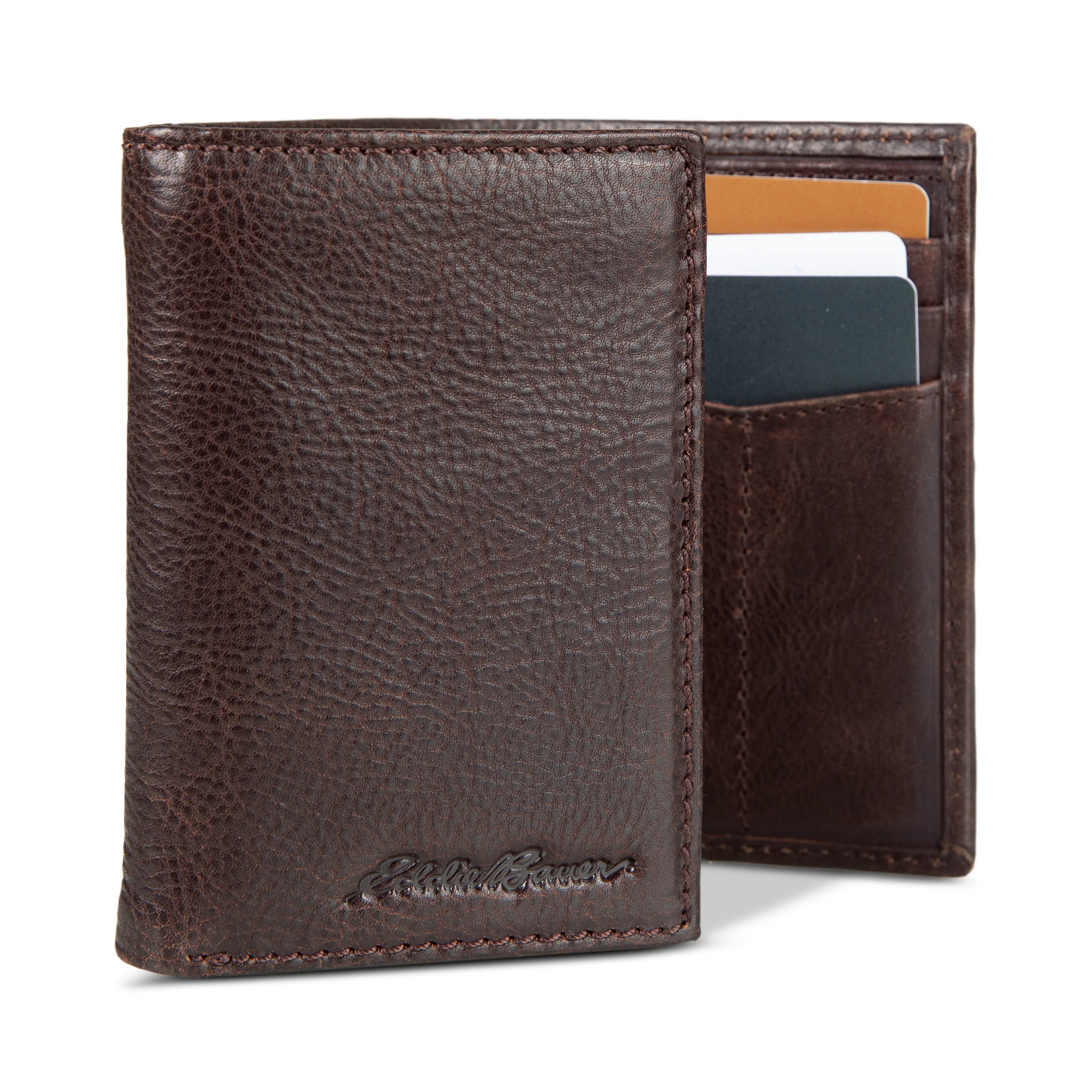 EB Signature Logo Leather Trifold Wallet - Image 26