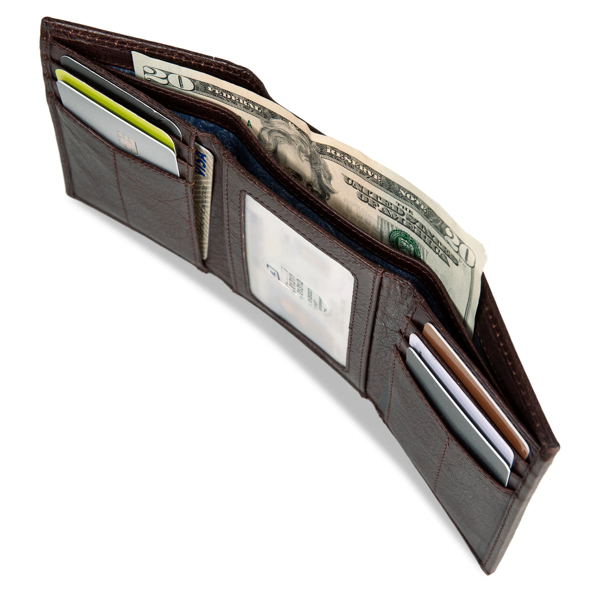 EB Signature Logo Leather Trifold Wallet - Image 28