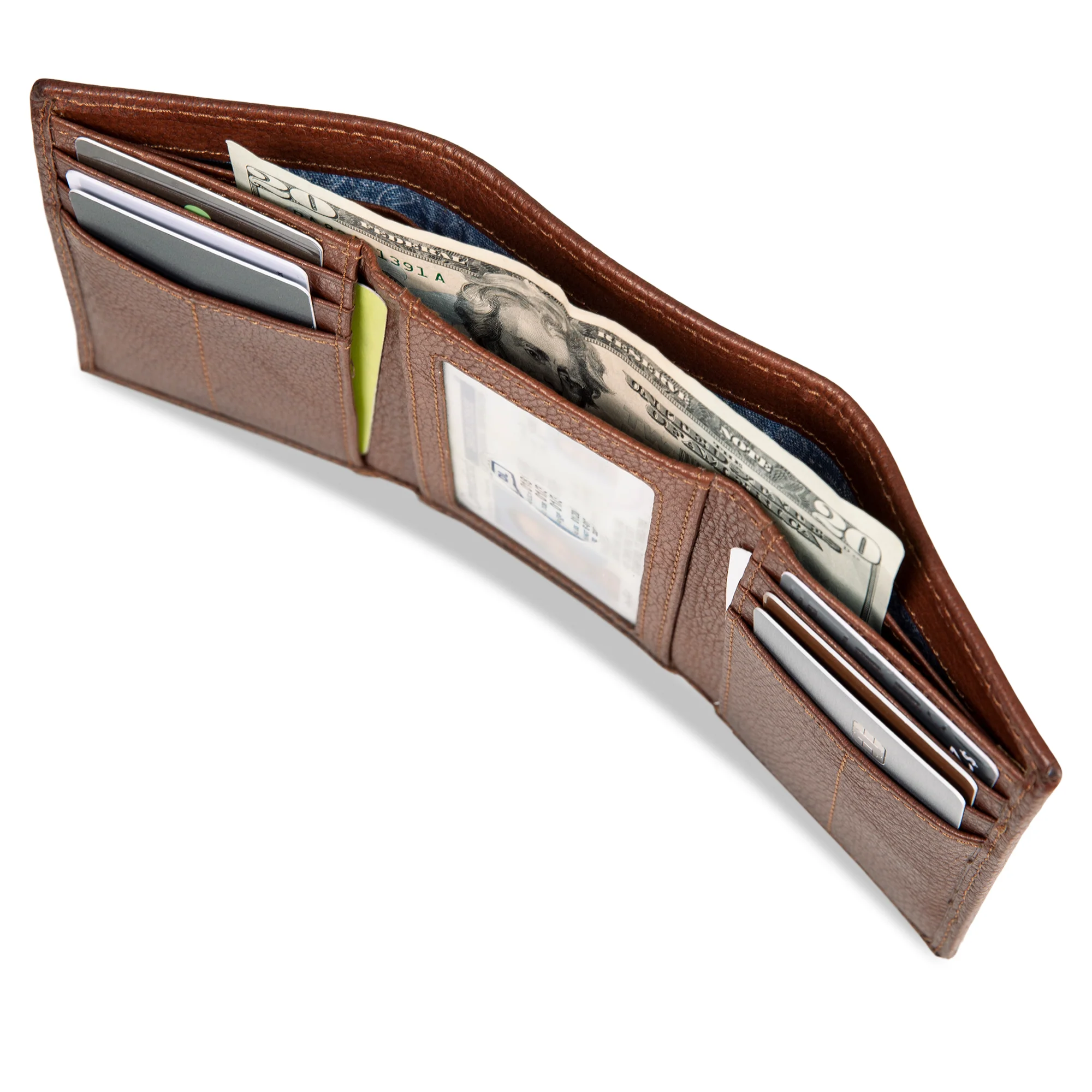 EB Signature Logo Leather Trifold Wallet - Image 29