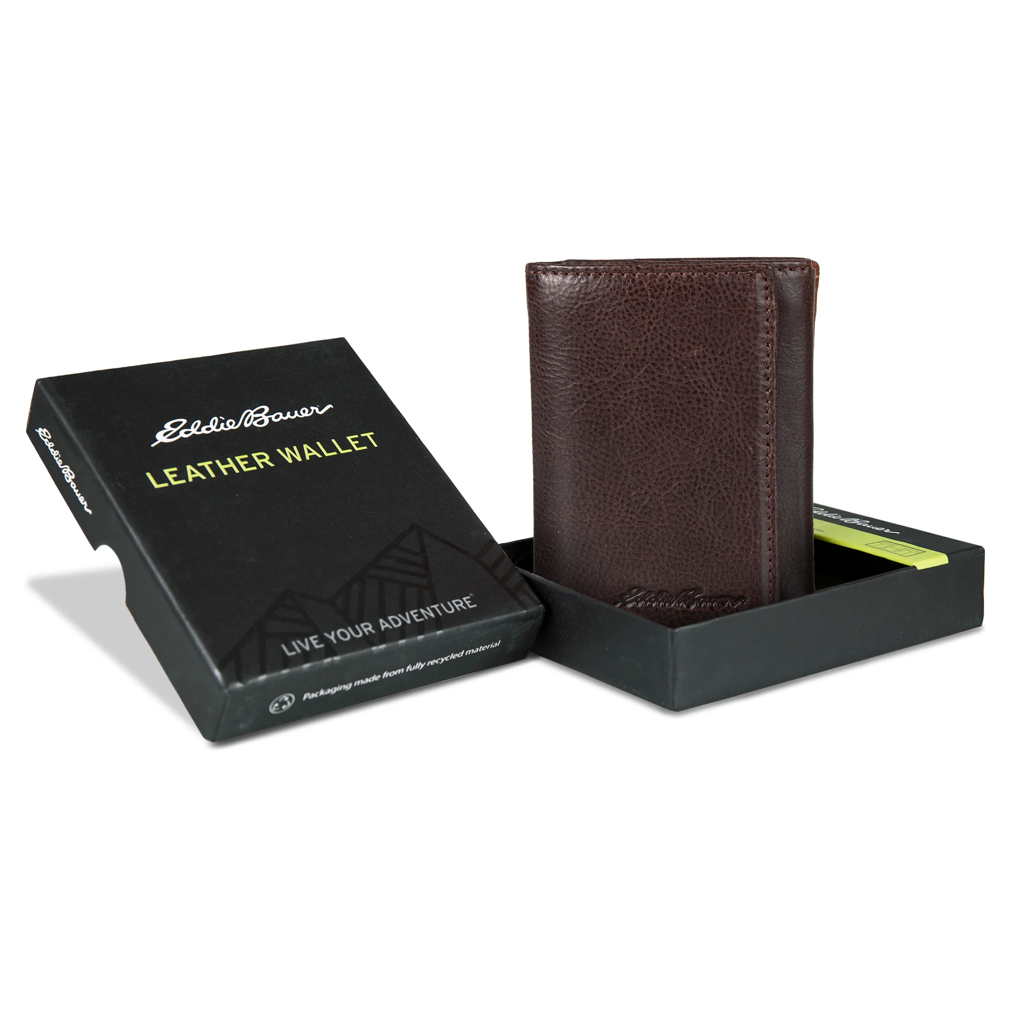 EB Signature Logo Leather Trifold Wallet - Image 30