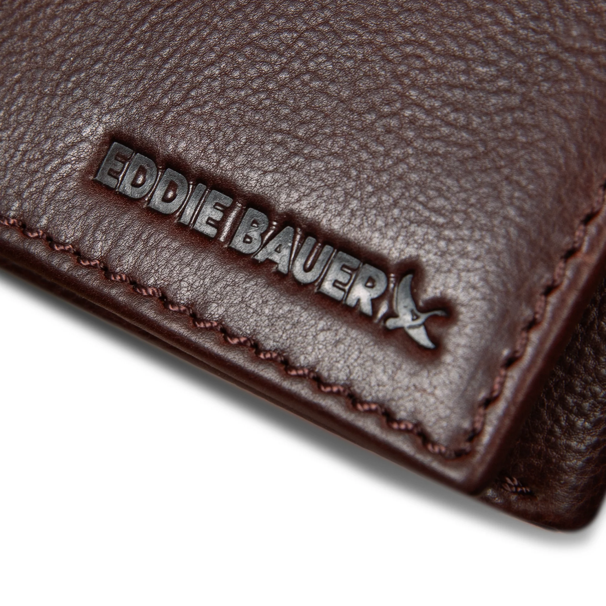 EB Signature Logo Leather Trifold Wallet - Image 9