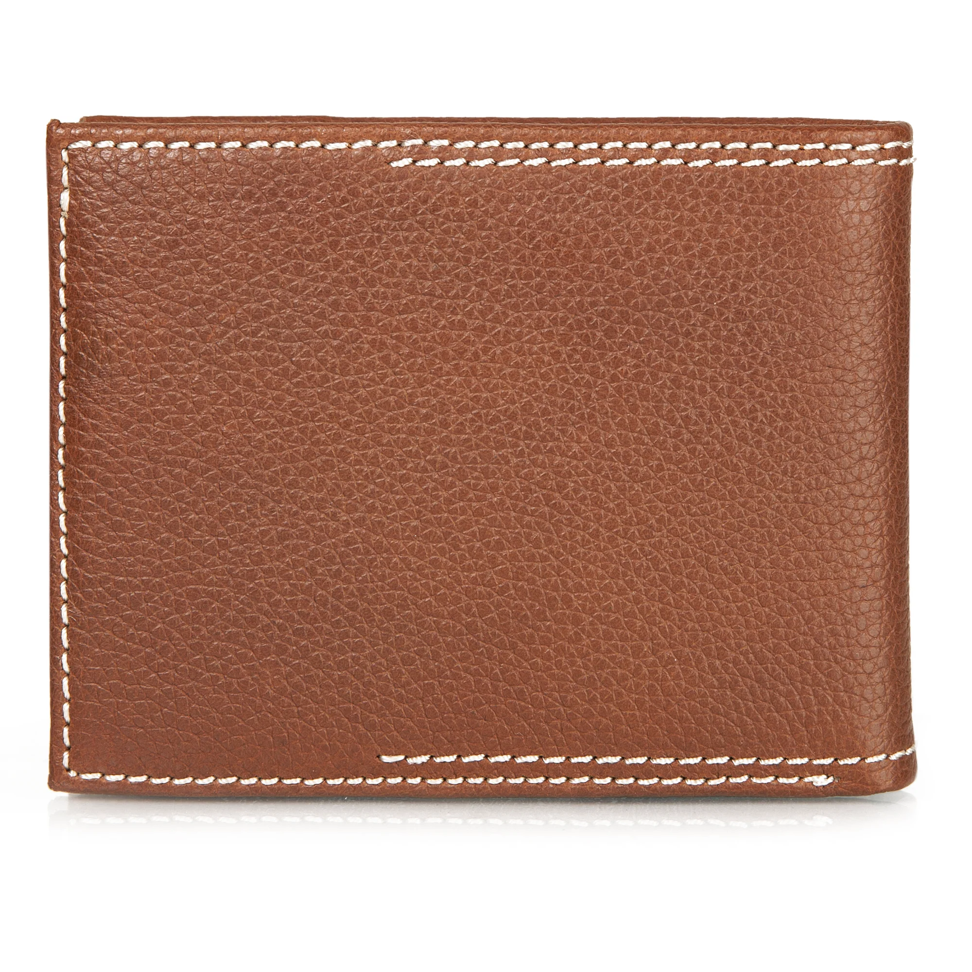 EB Signature Top Stitch Leather Passcase Wallet - Image 2