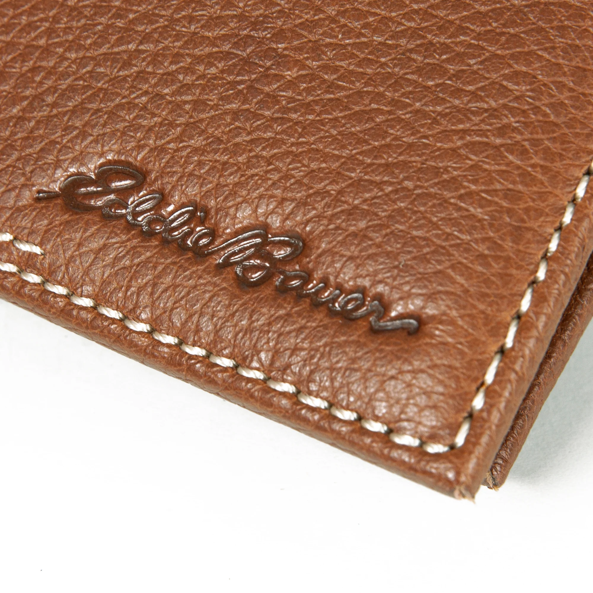 EB Signature Top Stitch Leather Passcase Wallet - Image 3