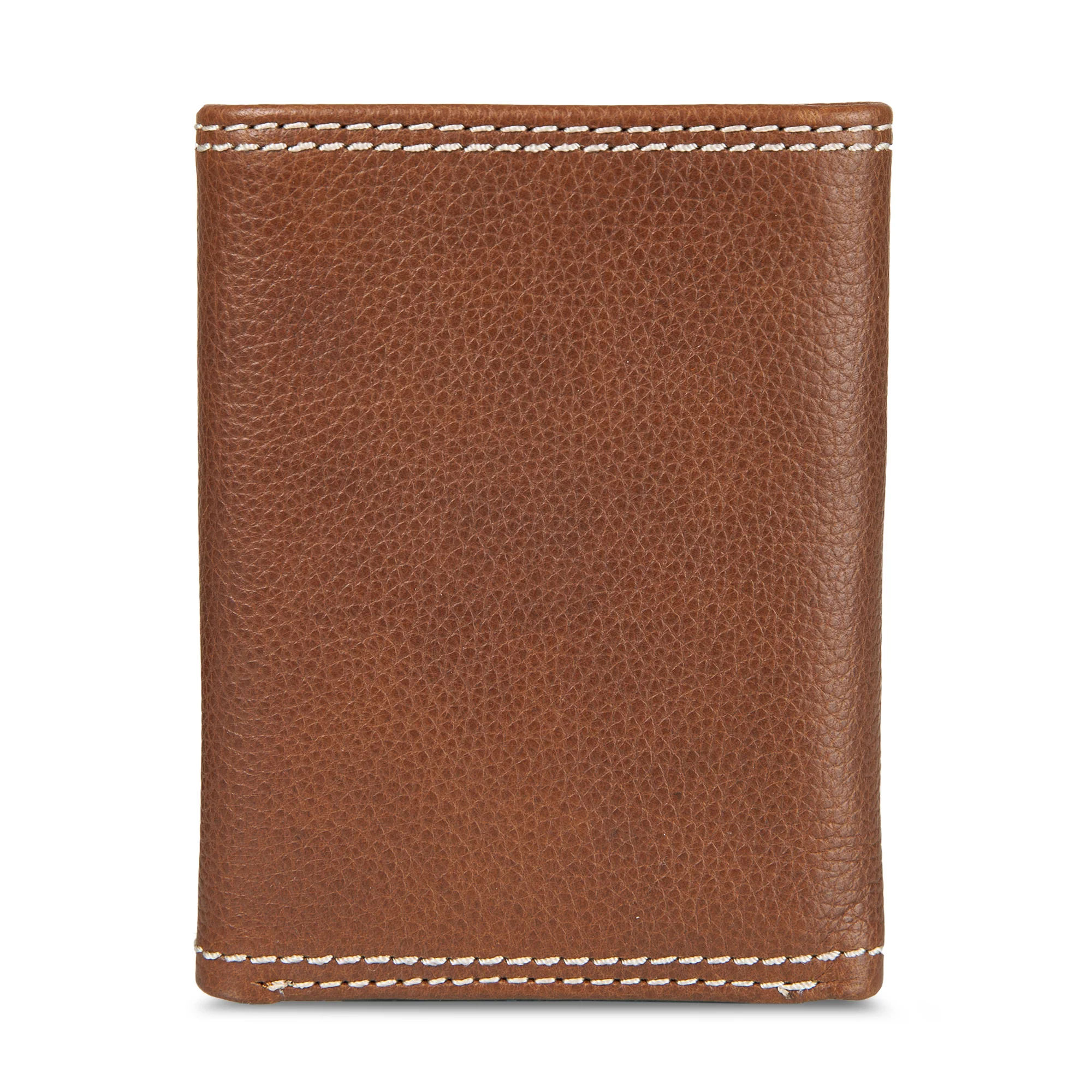 EB Signature Top Stitch Leather Trifold Wallet - Image 2