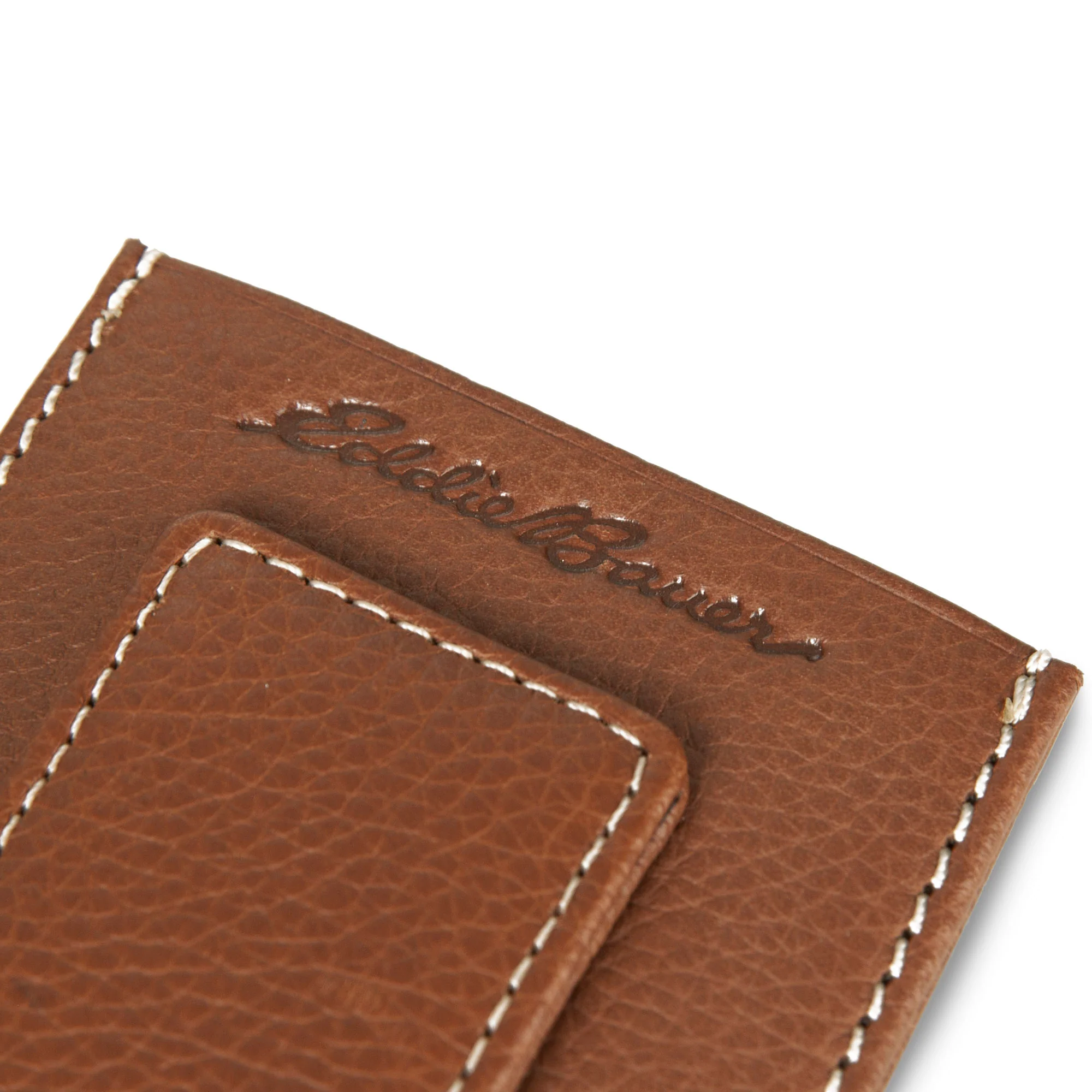 EB Signature Top Stitch Magnetic Leather Card Case - Image 3