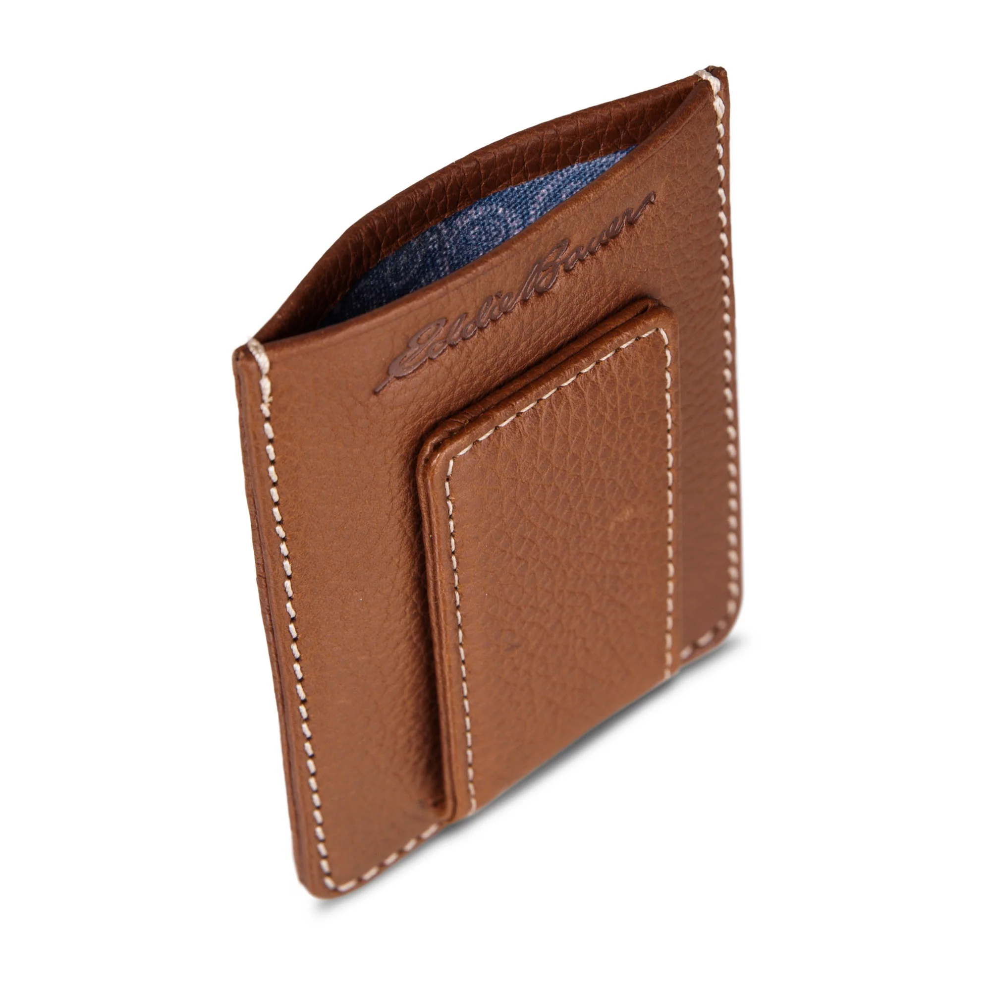 EB Signature Top Stitch Magnetic Leather Card Case - Image 6