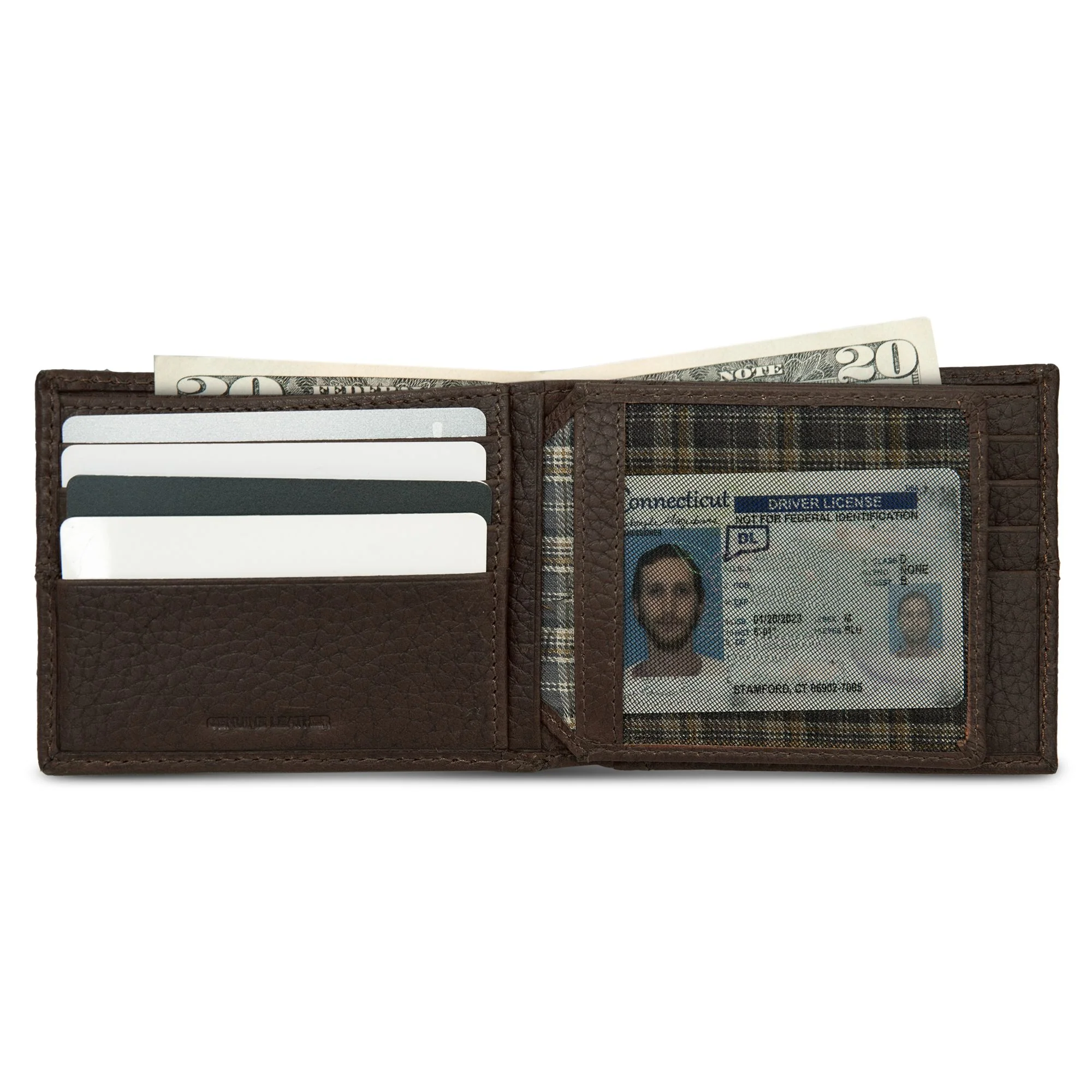 Extra Capacity Rugged Leather Bifold With Flip Id - Image 16