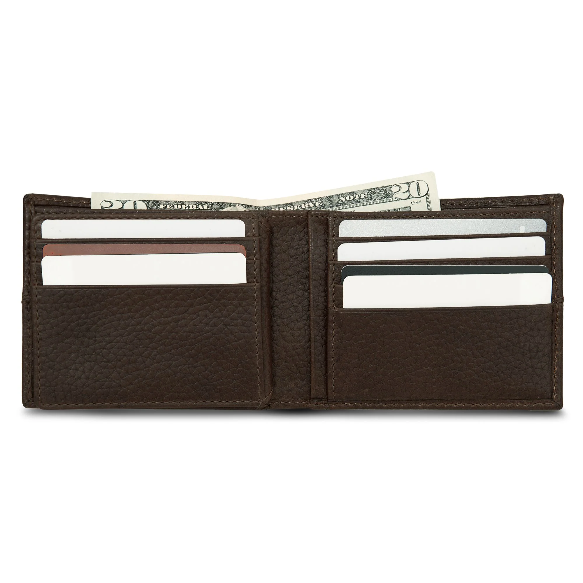 Extra Capacity Rugged Leather Bifold With Flip Id - Image 19