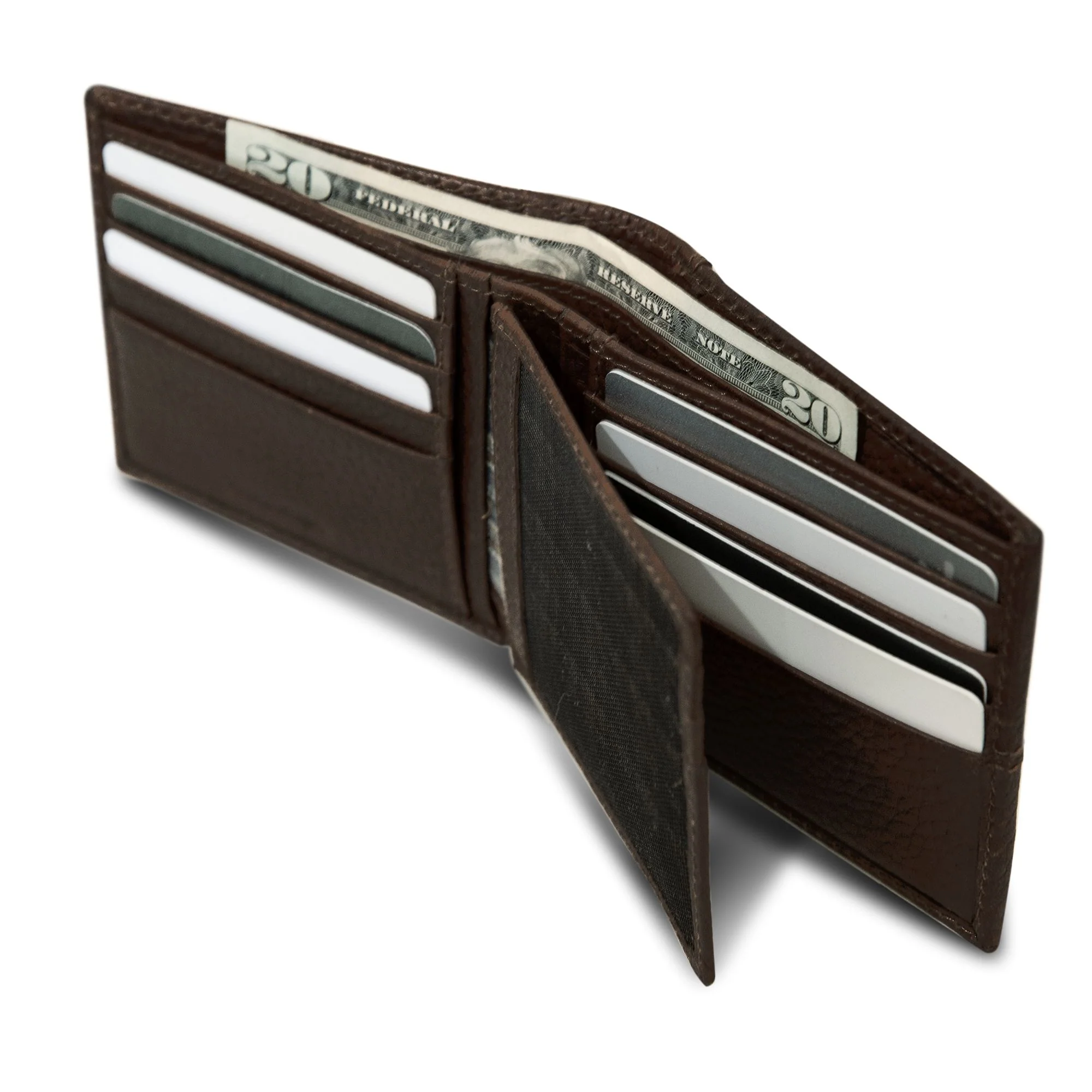 Extra Capacity Rugged Leather Bifold With Flip Id - Image 22