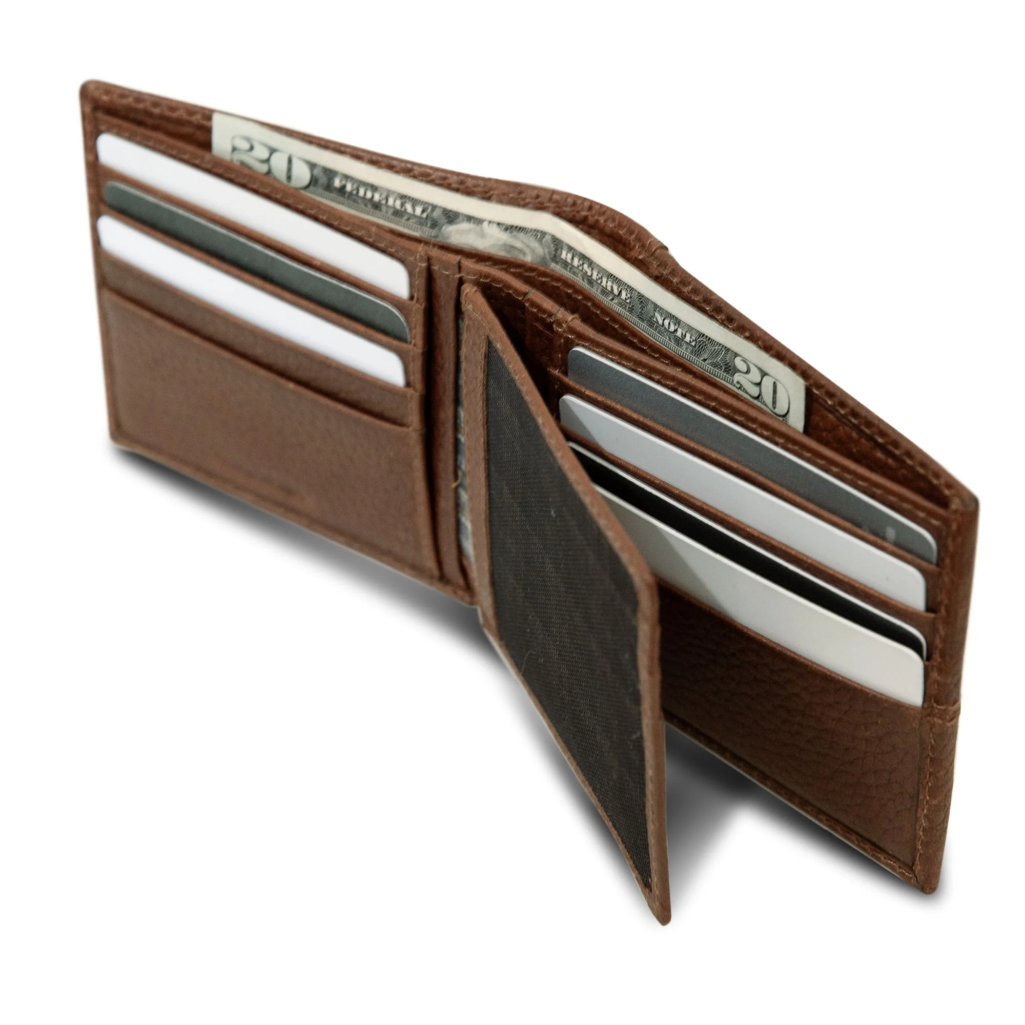 Extra Capacity Rugged Leather Bifold With Flip Id - Image 23