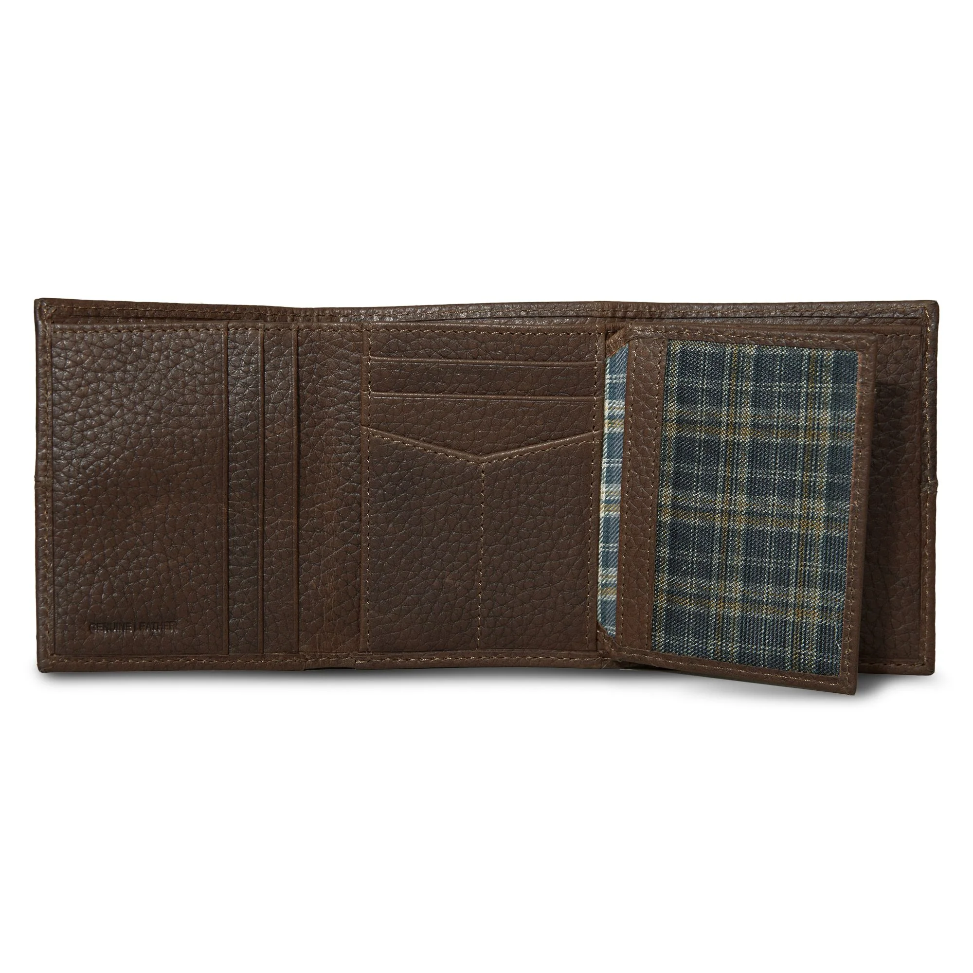 Extra Capacity Rugged Leather Trifold With Flip Id - Image 11
